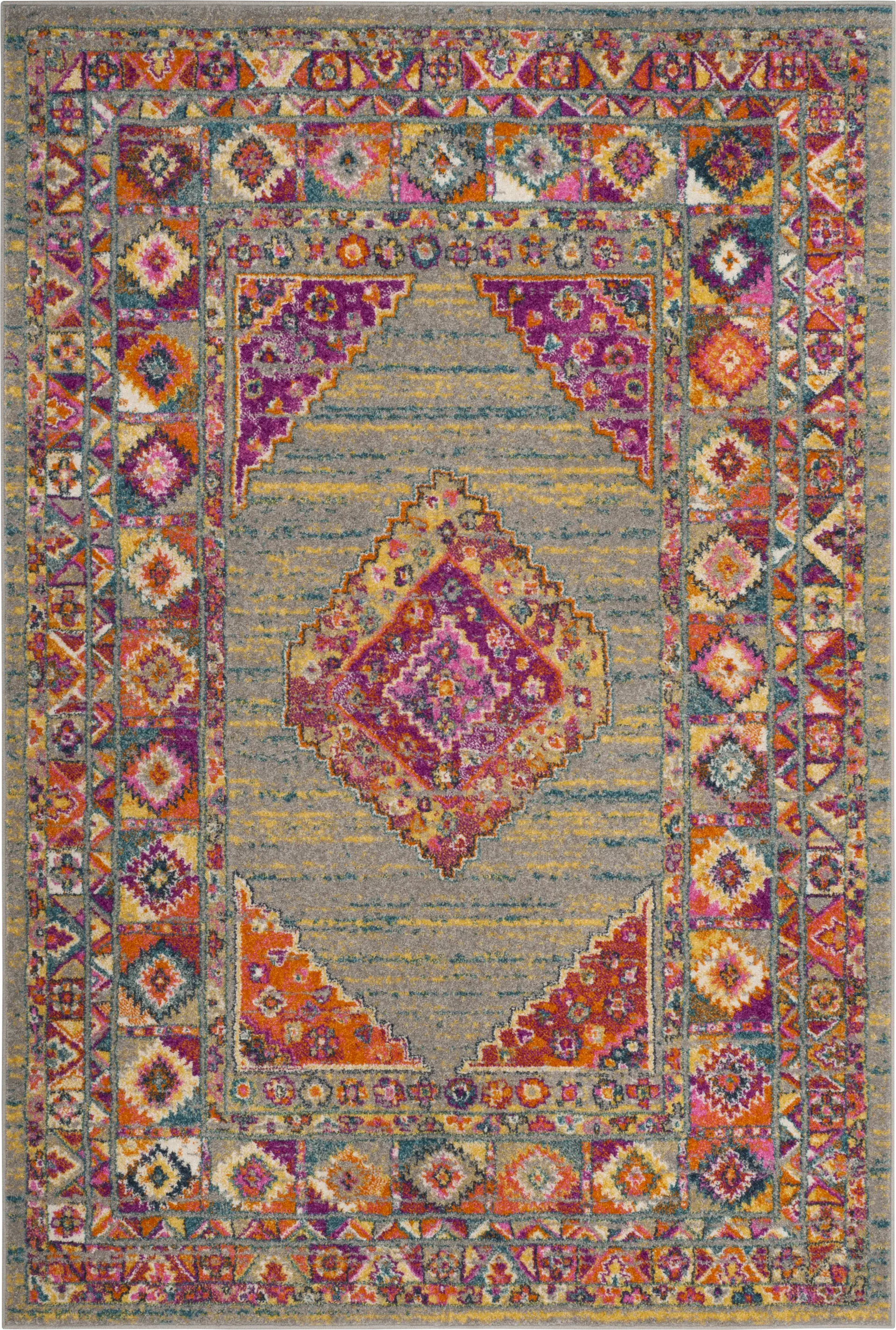 Lowell Point Gray 5'1 x 7'6 Rug