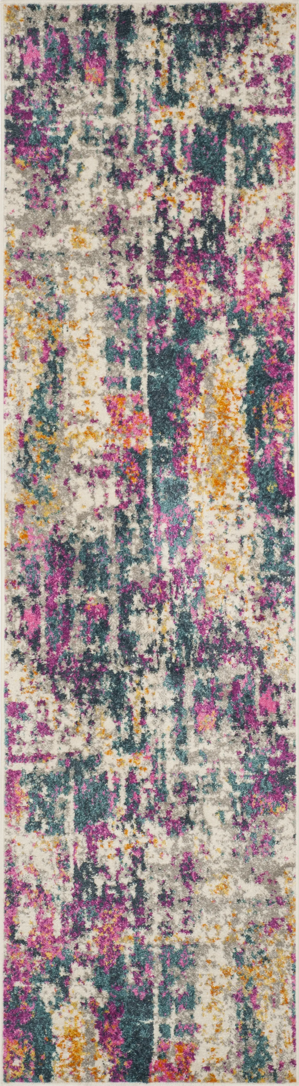 Blanton Rowe Blue 2'3 x 8' Runner Rug