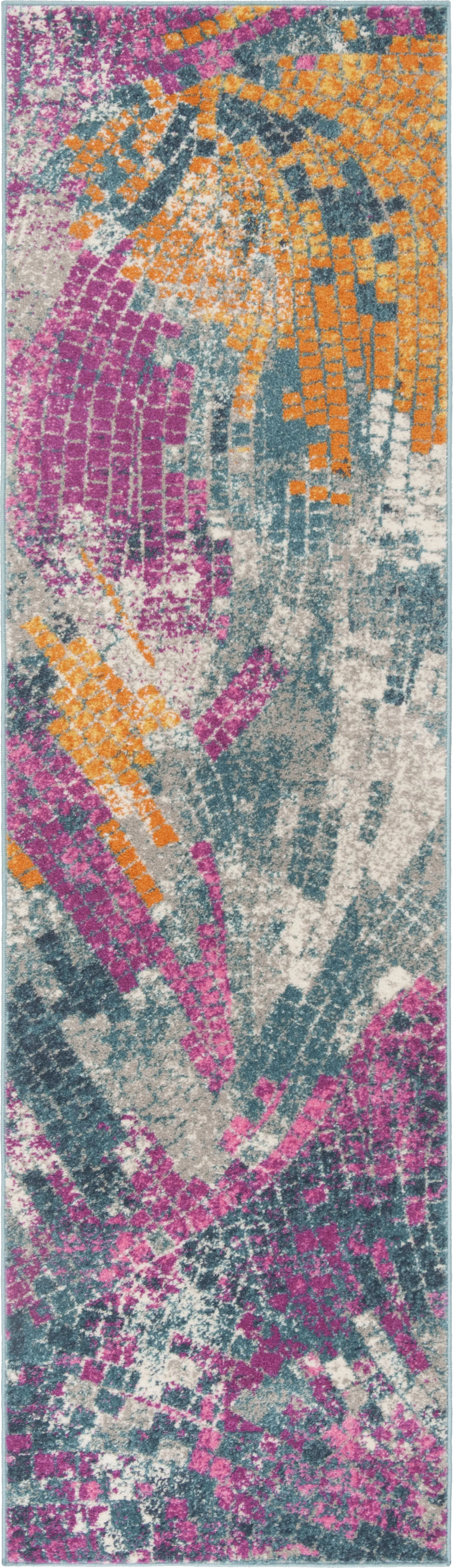 Myers Landing Blue 2'3 x 8' Runner Rug
