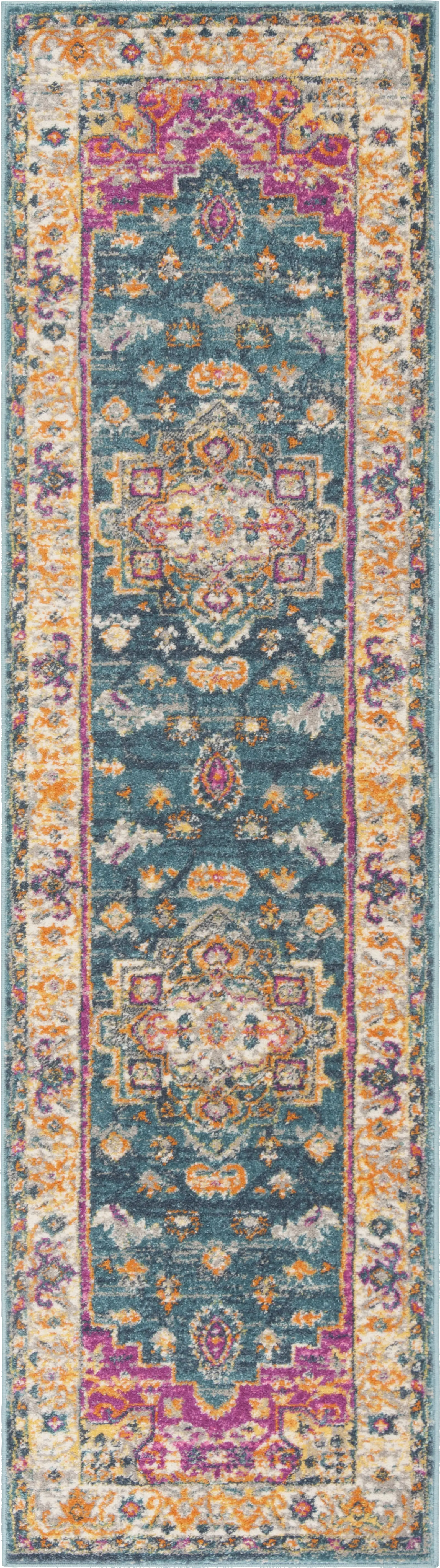 Fairview Spring Blue 2'3 x 8' Runner Rug - Thumbnail - Image 1
