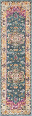 Fairview Spring Blue 2'3 x 8' Runner Rug