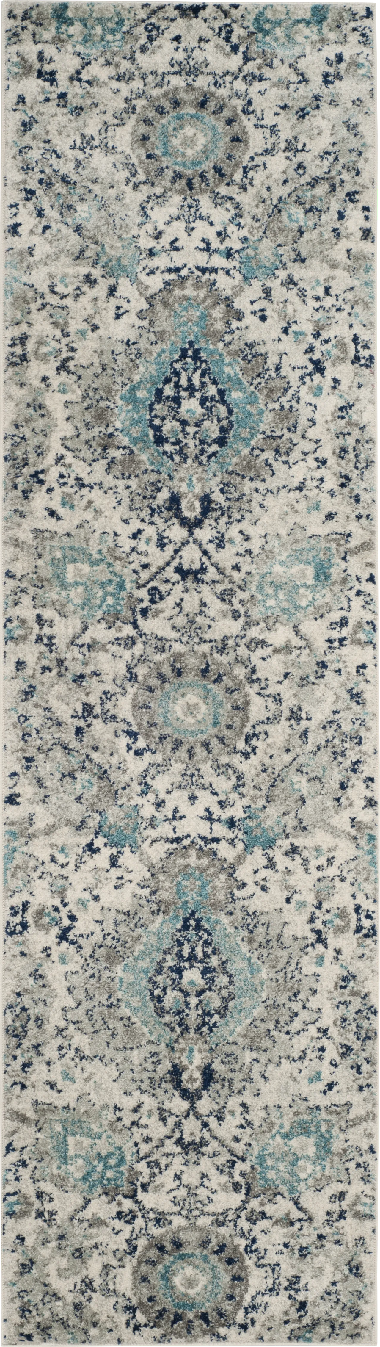 Mentmore Trace Light Gray 2'3 x 8' Runner Rug - Image 1