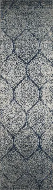 Hanley Court Navy 2'3 x 8' Runner Rug