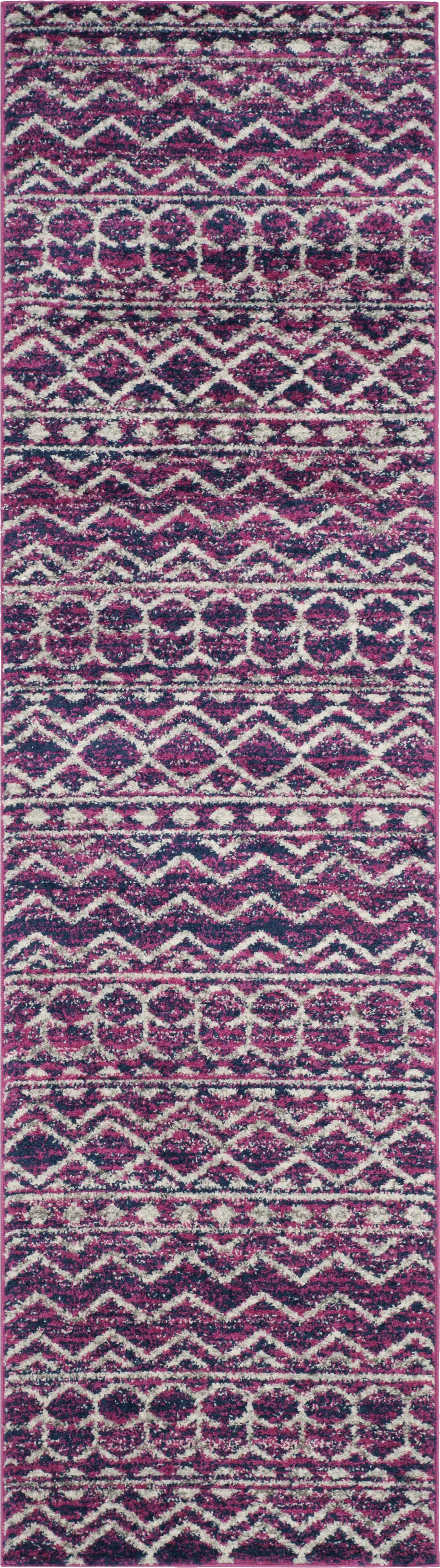 Mindon Town Fuchsia 2'3 x 8' Runner Rug - Image 1