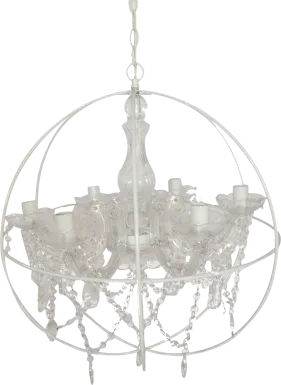 Hidden Way Lane White Chandelier