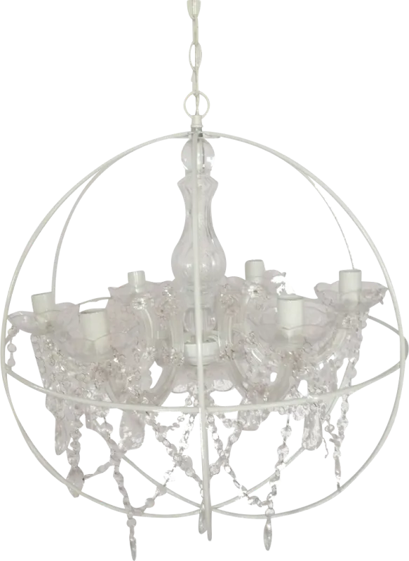Hidden Way Lane White Chandelier
