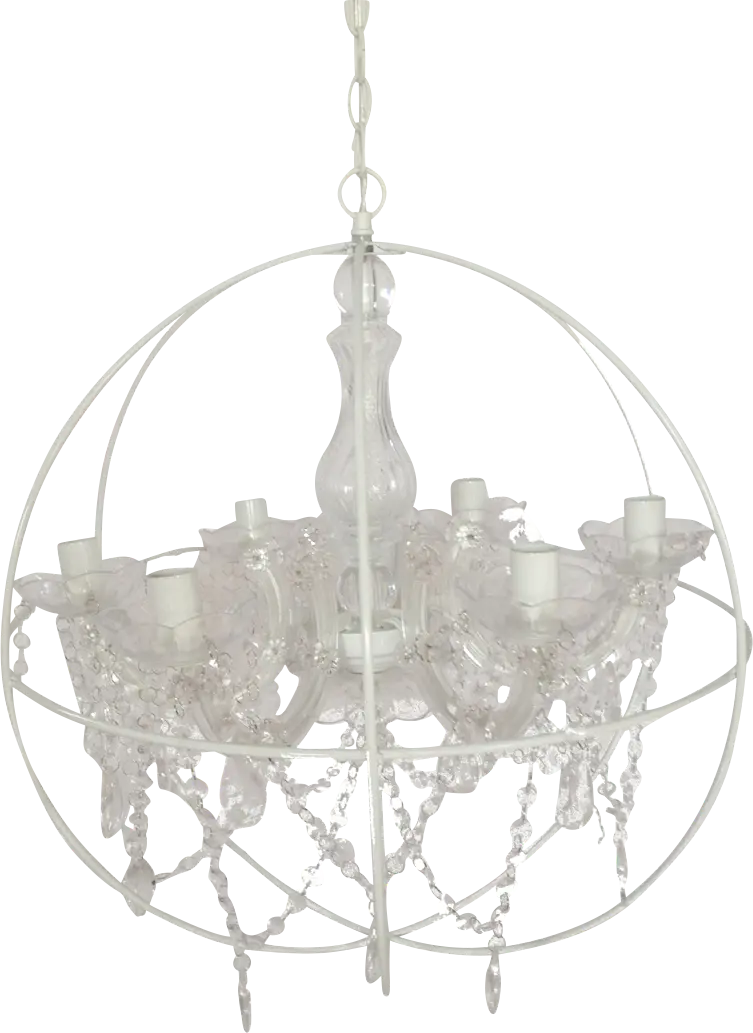 Hidden Way Lane White Chandelier