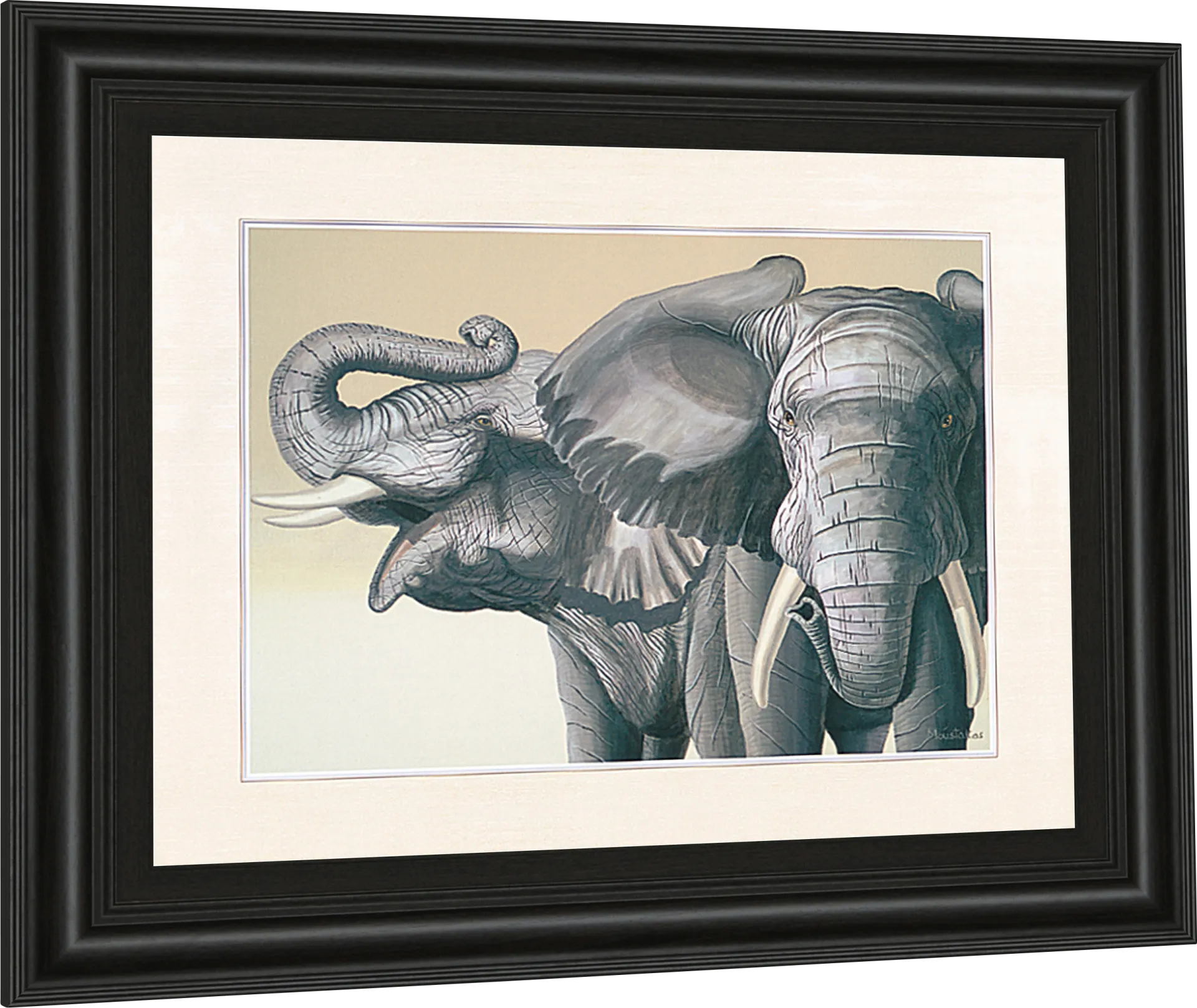 Kids Elephant Patrol Gray Artwork - Image 1