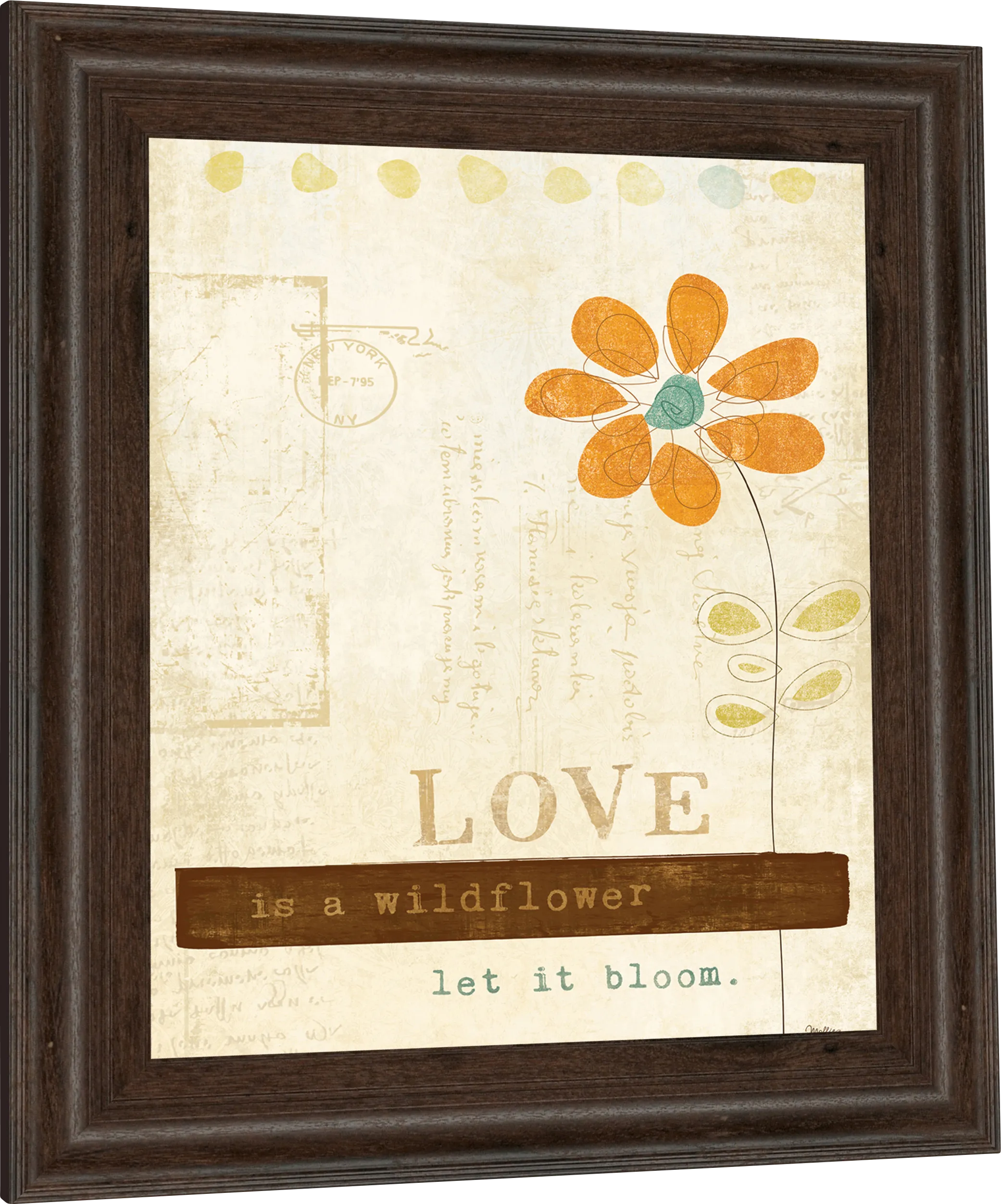 Kids Lovely Flower Beige Artwork - Thumbnail - Image 1