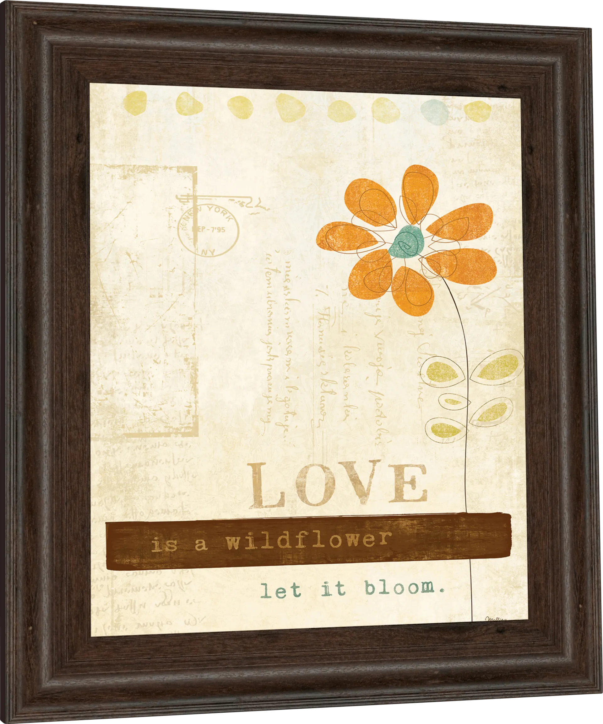 Kids Lovely Flower Beige Artwork - Image 1