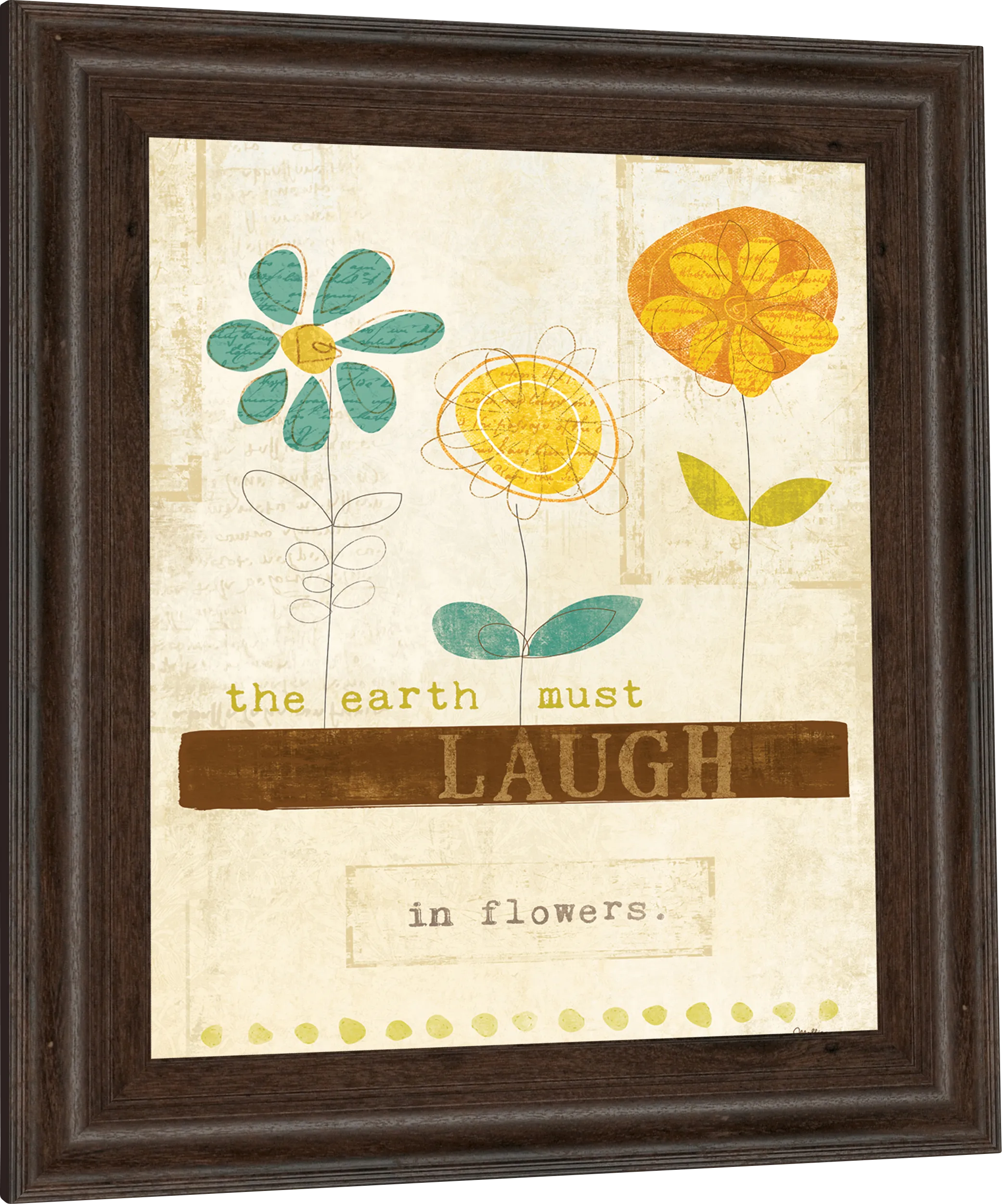 Kids Happy Flower Beige Artwork - Thumbnail - Image 1