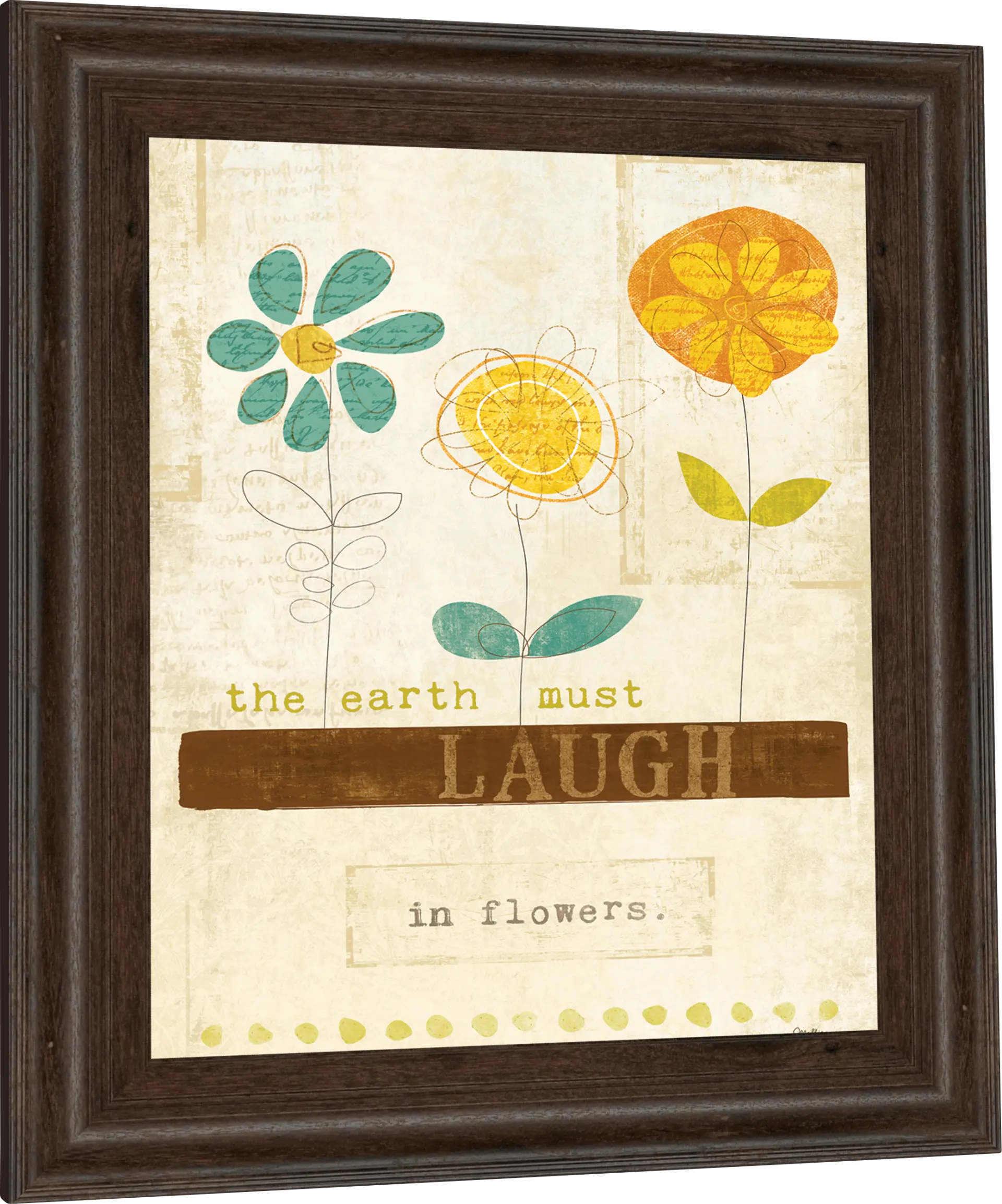 Kids Happy Flower Beige Artwork