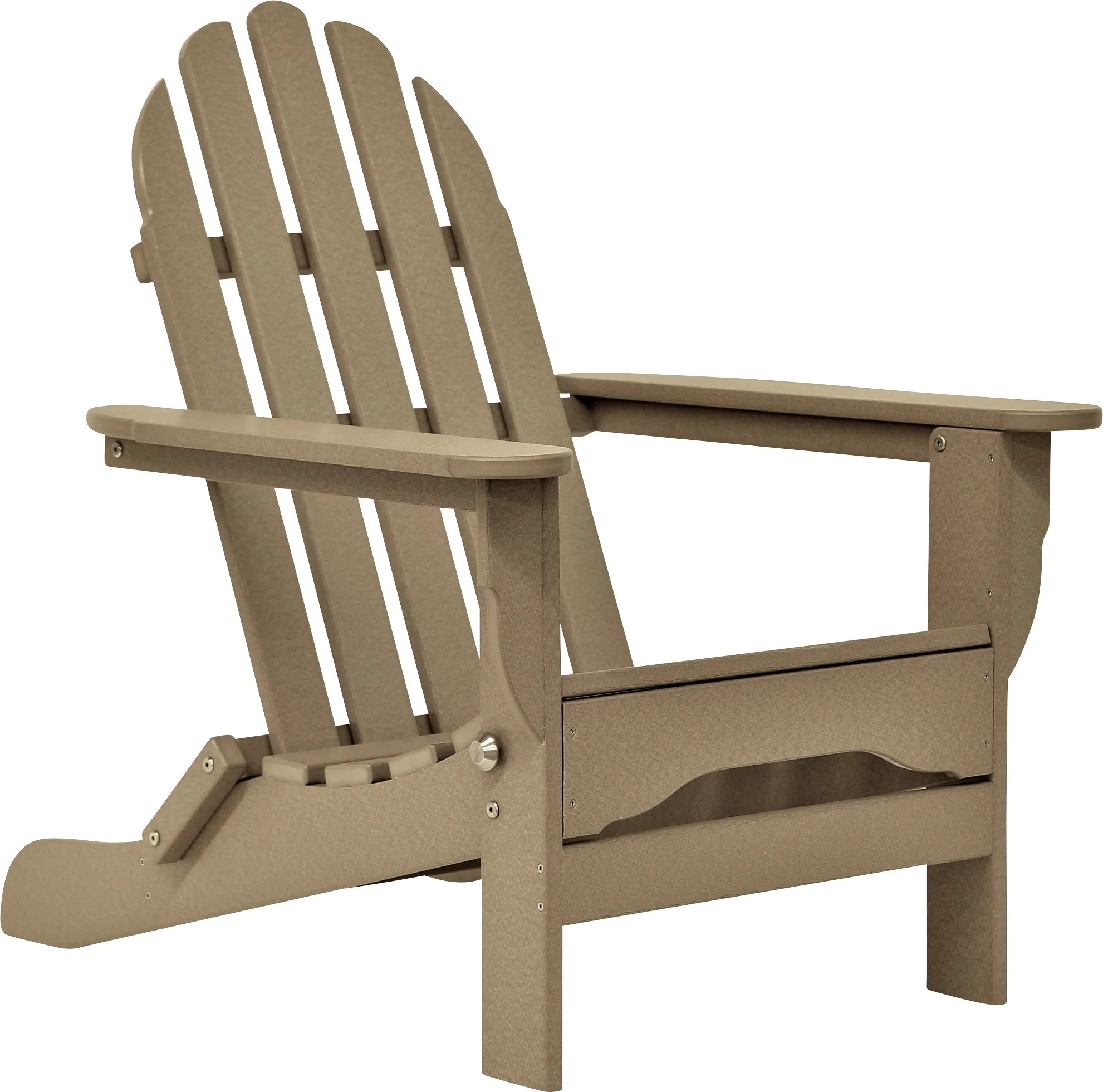 Greenport Traditional Tan Outdoor Adirondack Chair - Thumbnail - Image 1