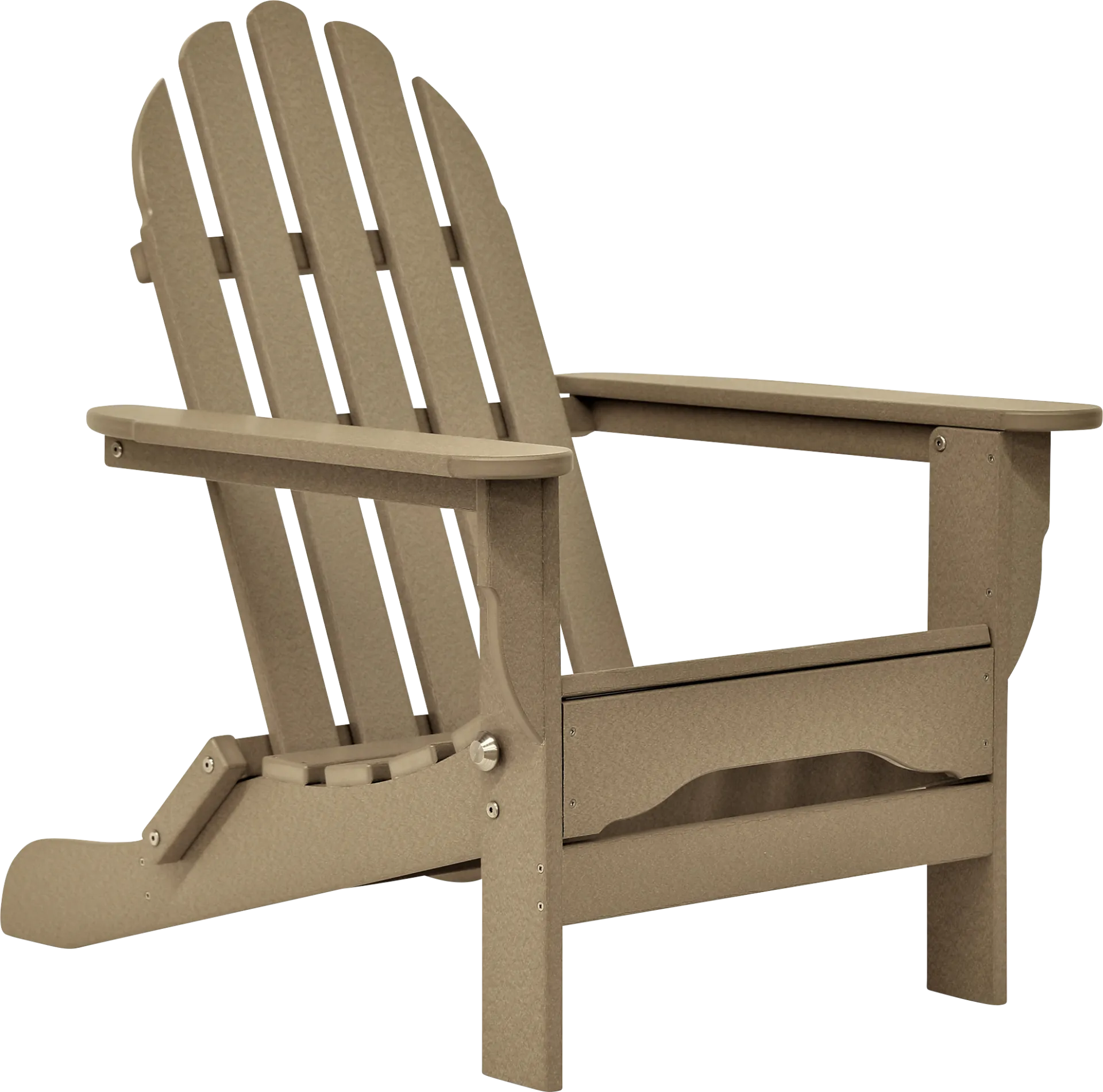 Greenport Traditional Tan Outdoor Adirondack Chair - Image 1