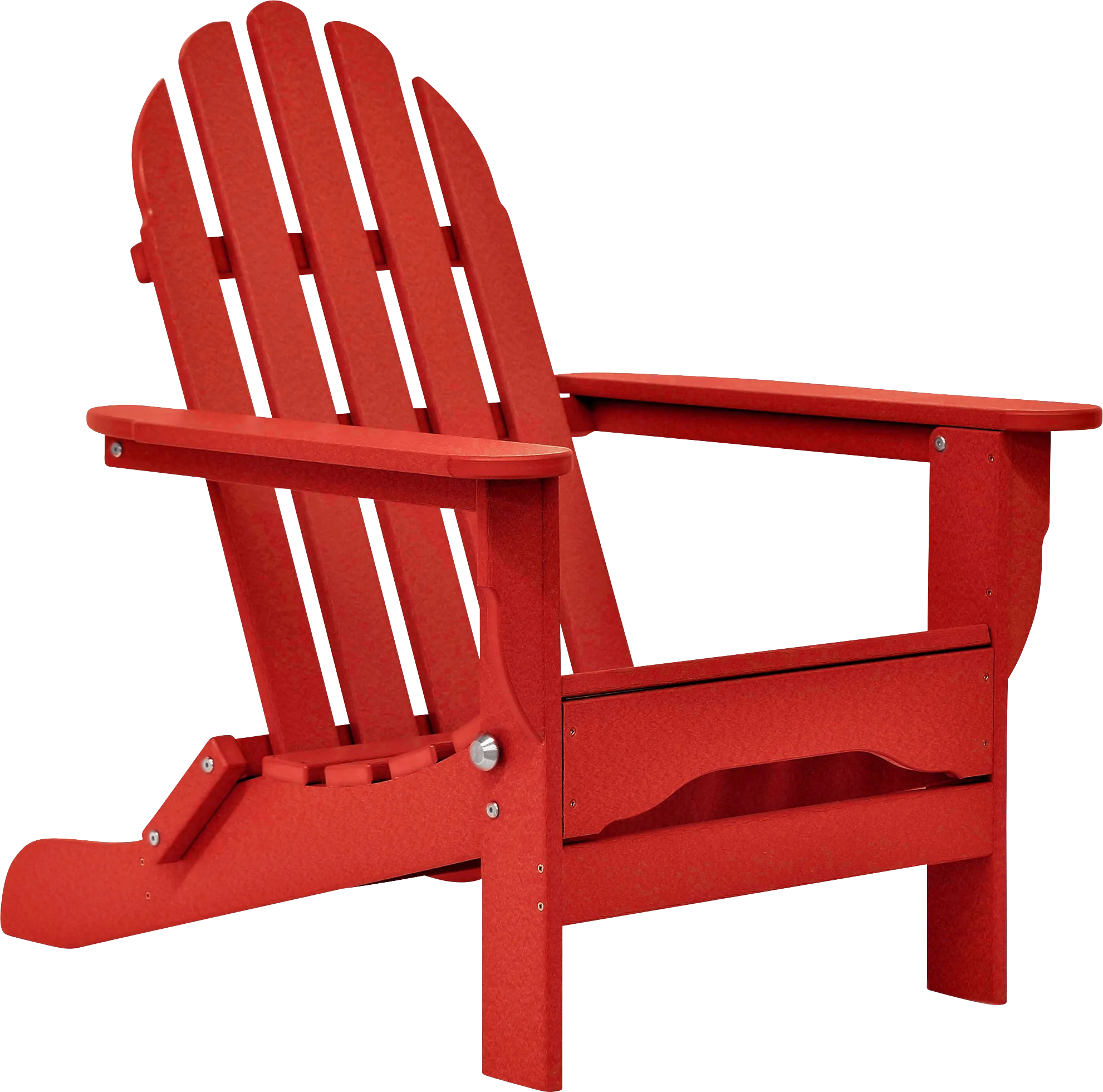 Greenport Vibrant Red Outdoor Adirondack Chair - Thumbnail - Image 1