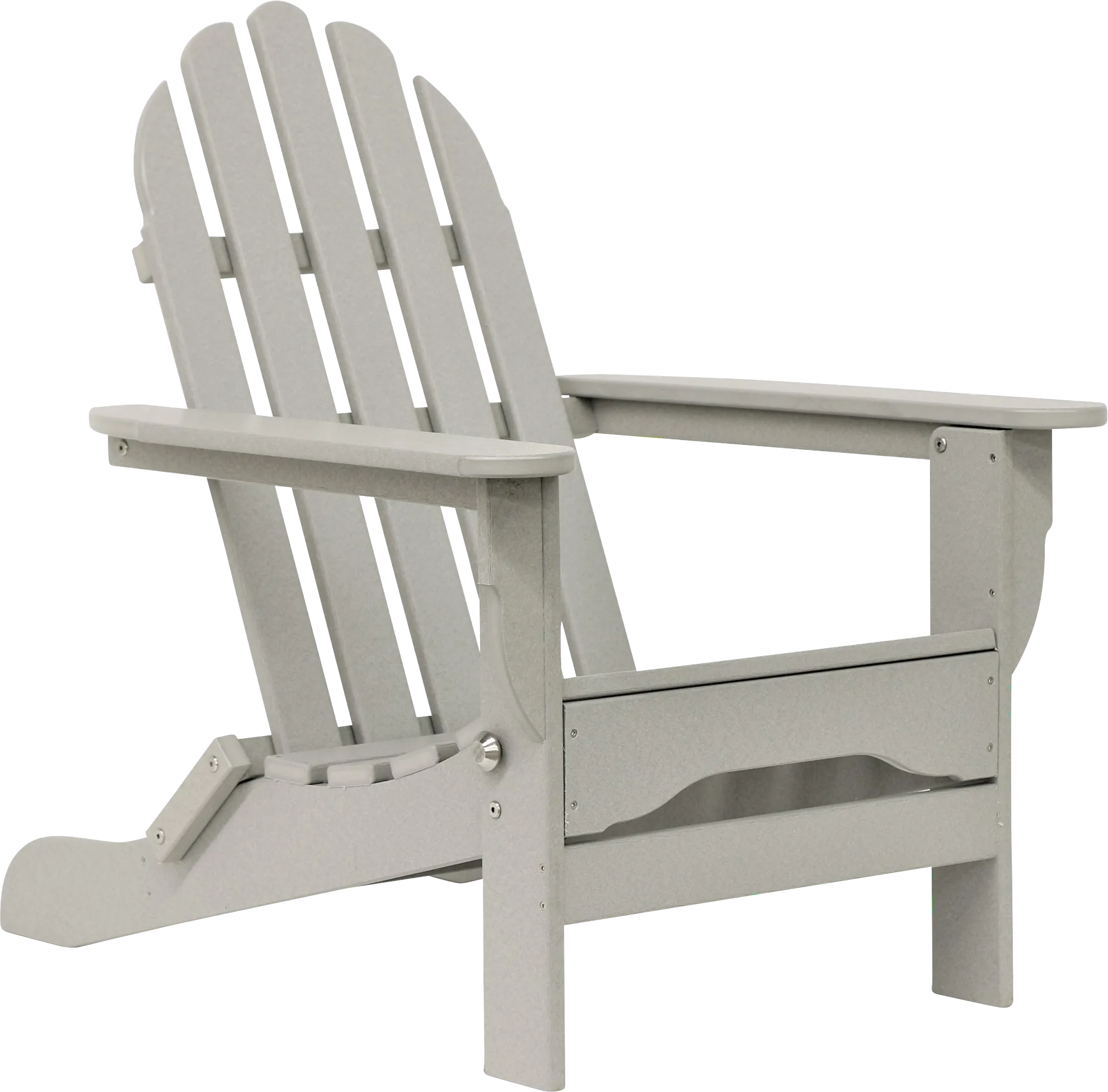 Greenport Traditional Light Gray Outdoor Adirondack Chair - Thumbnail - Image 1