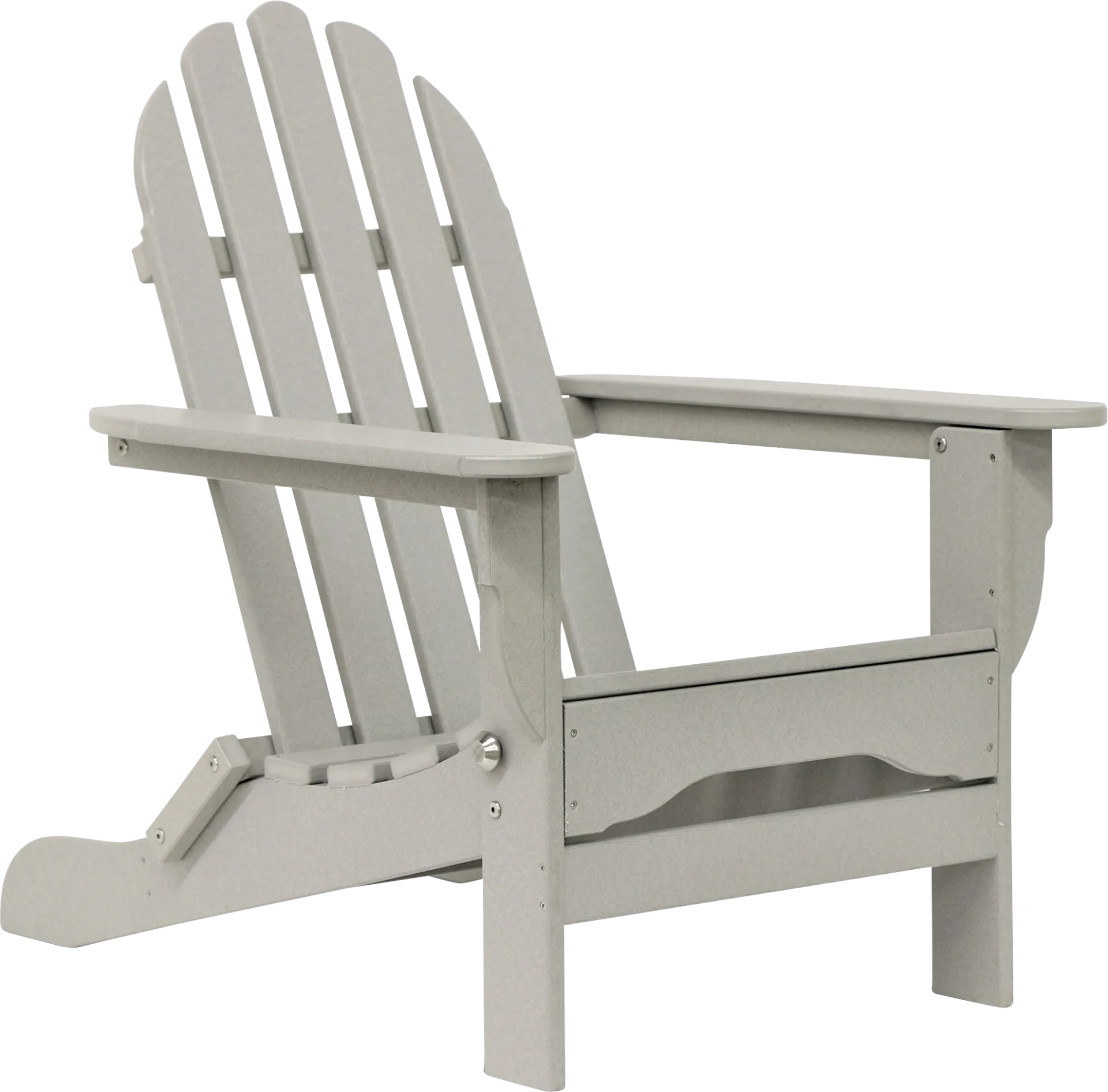 Greenport Traditional Light Gray Outdoor Adirondack Chair - Image 1