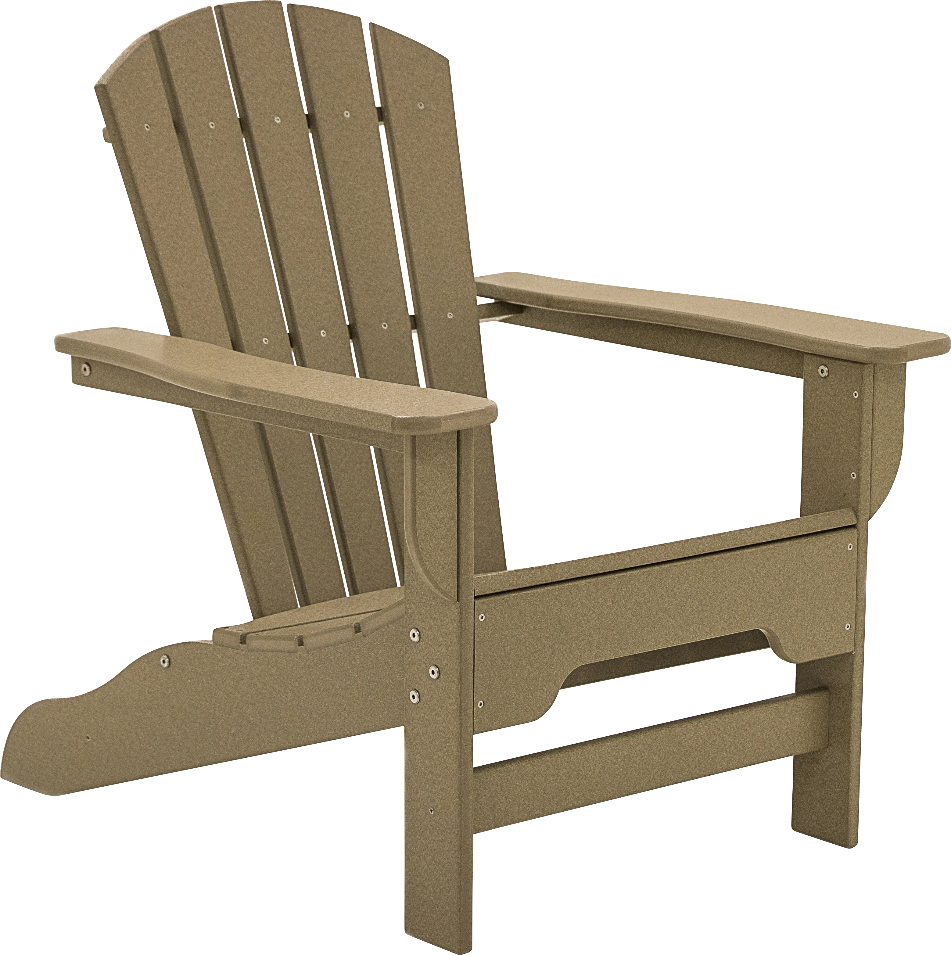 Danverton Traditional Tan Outdoor Adirondack Chair - Thumbnail - Image 1