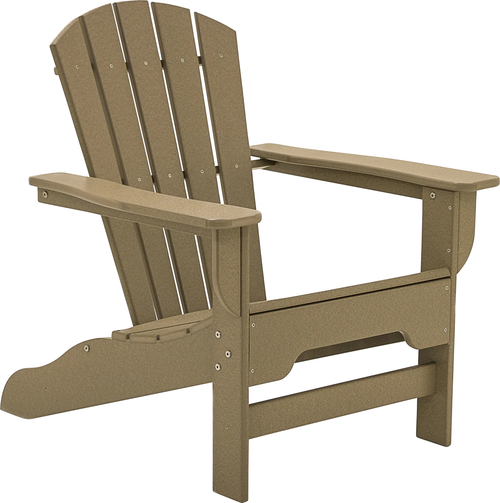 Danverton Traditional Tan Outdoor Adirondack Chair - Image 1