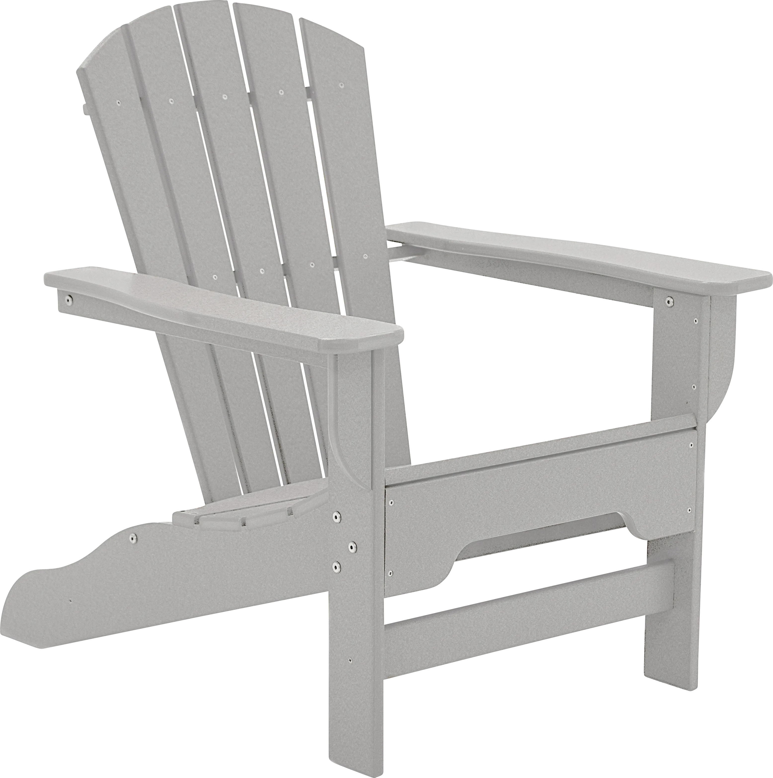 Danverton Traditional Light Gray Outdoor Adirondack Chair - Thumbnail - Image 1