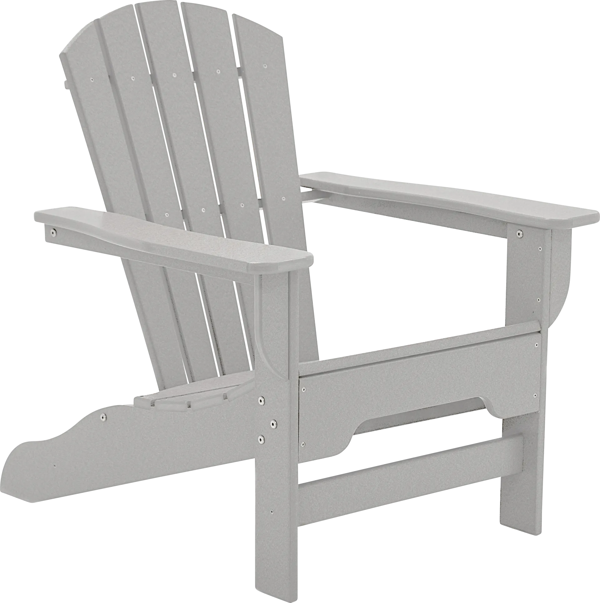 Danverton Traditional Light Gray Outdoor Adirondack Chair - Image 1