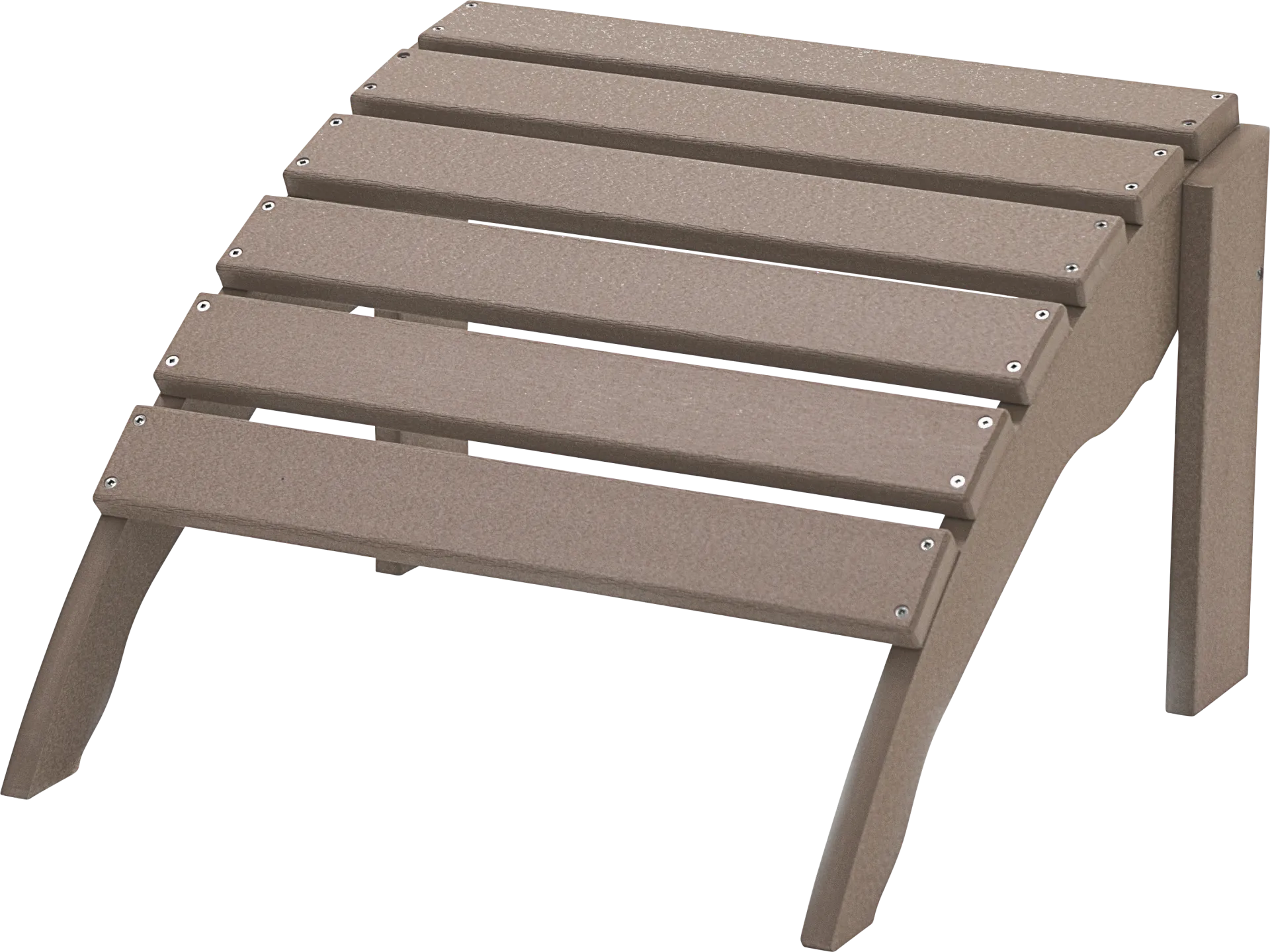 Harpwell Traditional Tan Outdoor Ottoman - Image 1