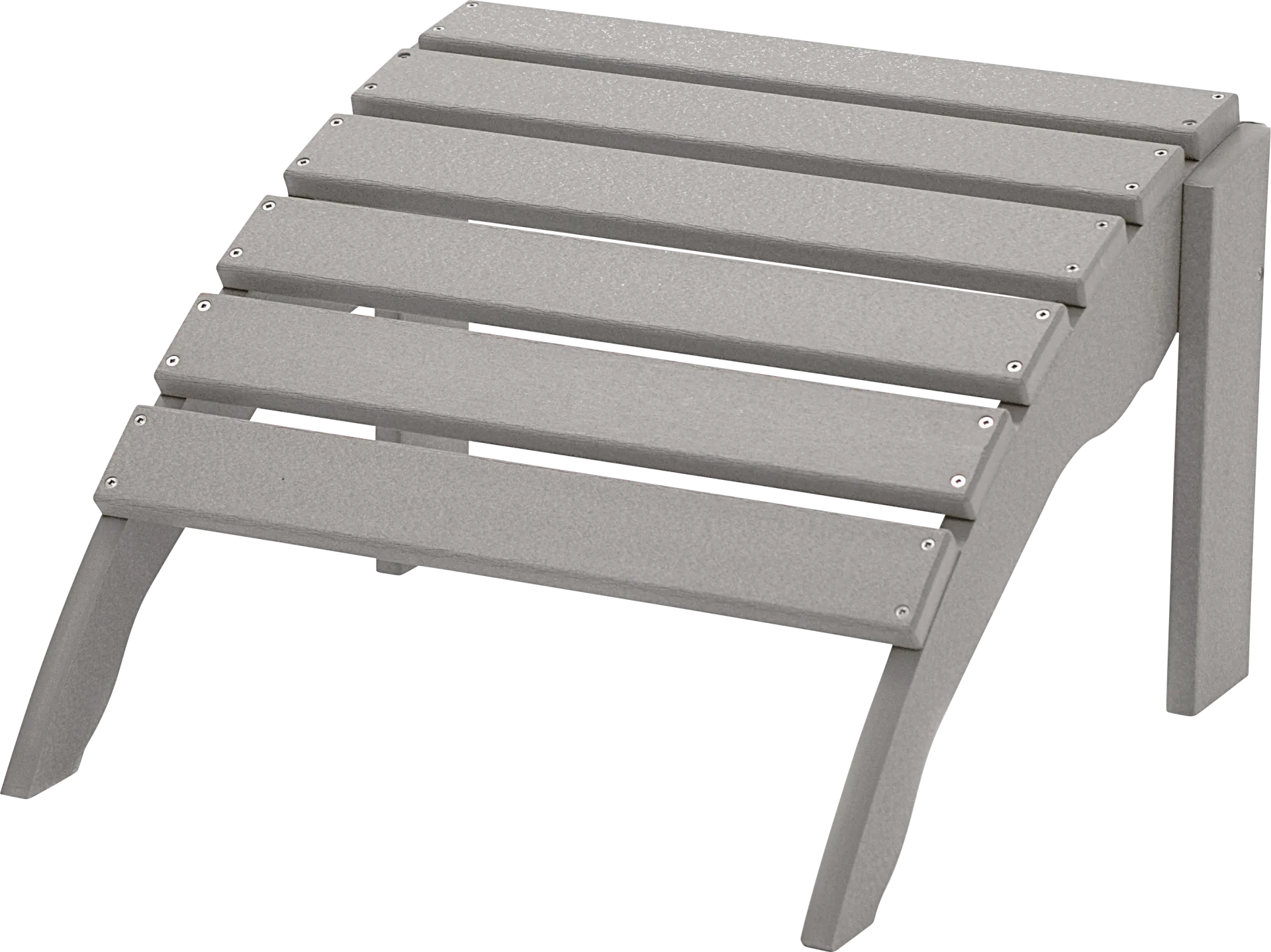 Harpwell Traditional Light Gray Outdoor Ottoman - Image 1