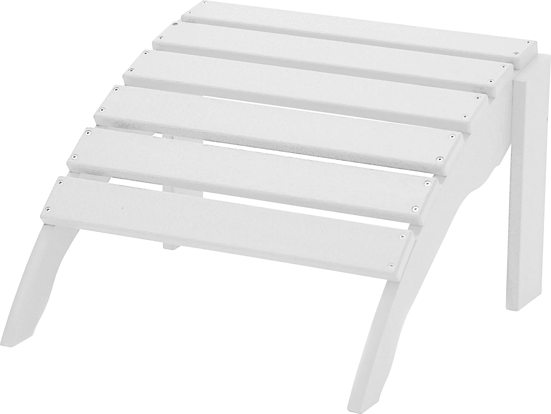 Harpwell Traditional White Outdoor Ottoman - Image 1