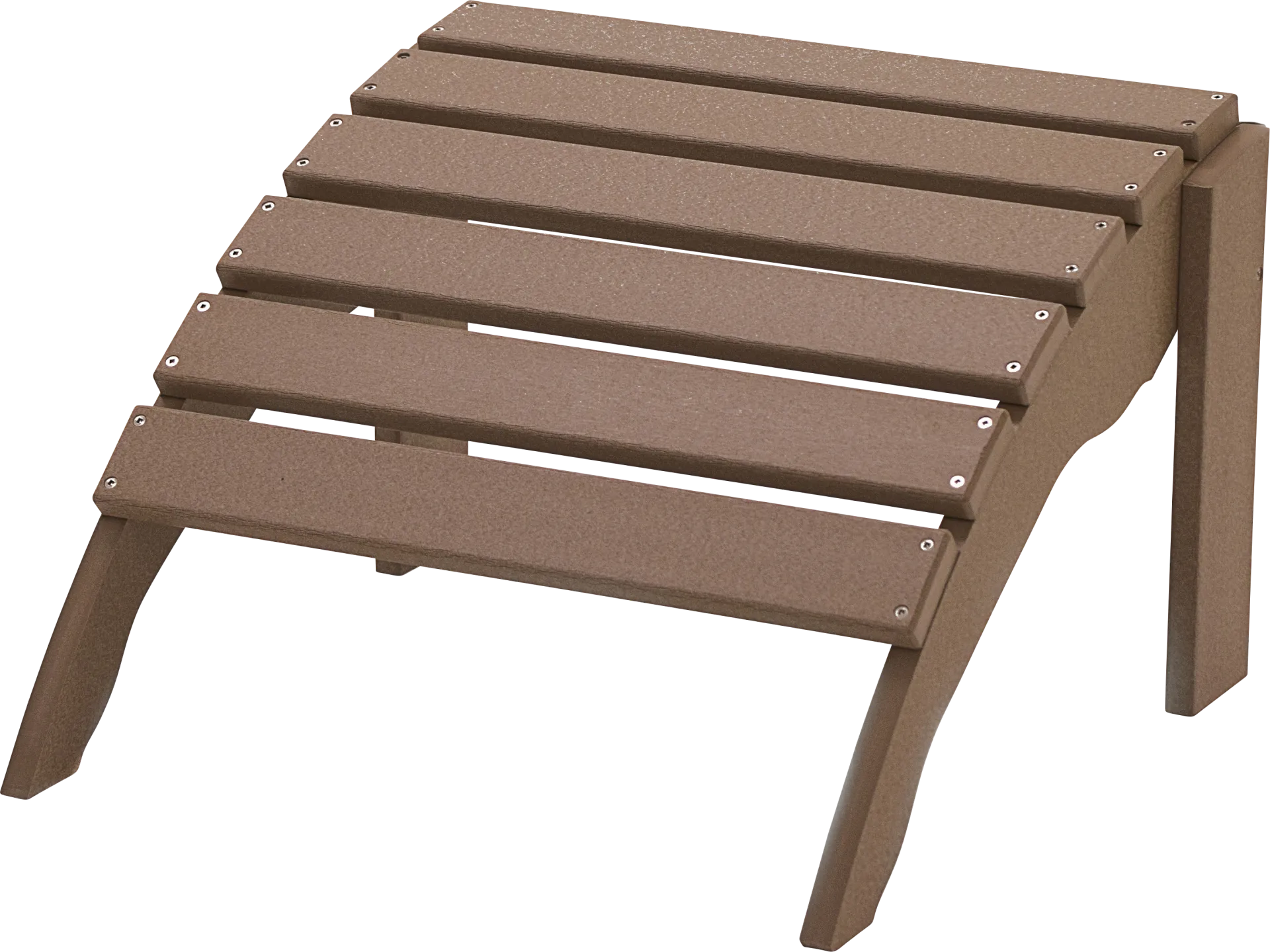 Harpwell Traditional Brown Outdoor Ottoman - Image 1