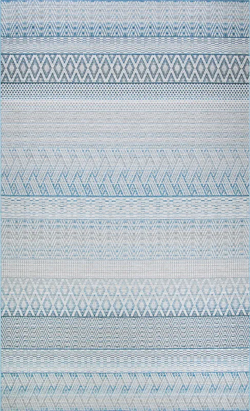 Mabella Blue 7'10 x 10'9 Indoor/Outdoor Rug