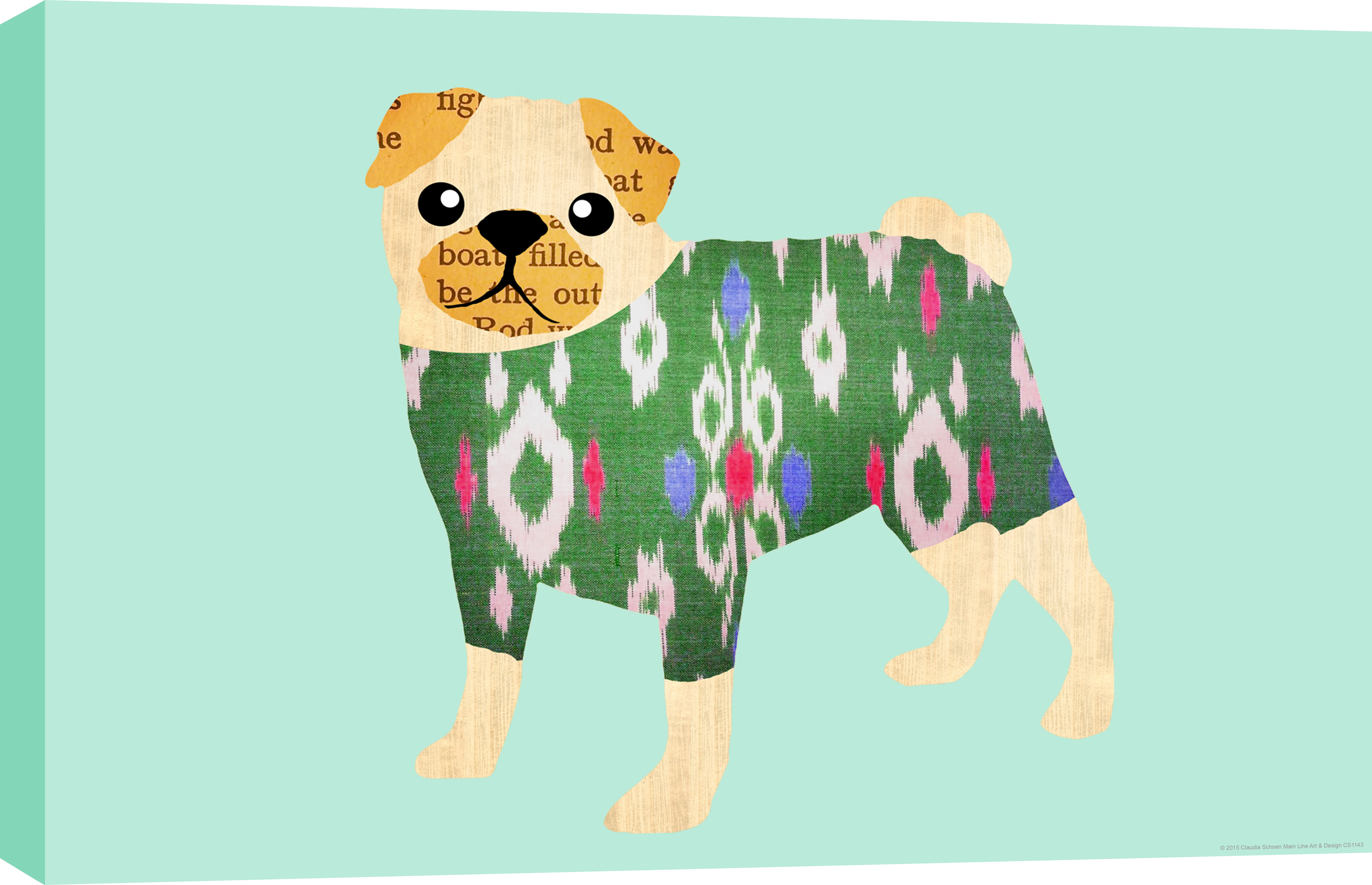 Kids Warm Puppy Blue Artwork - Thumbnail - Image 1