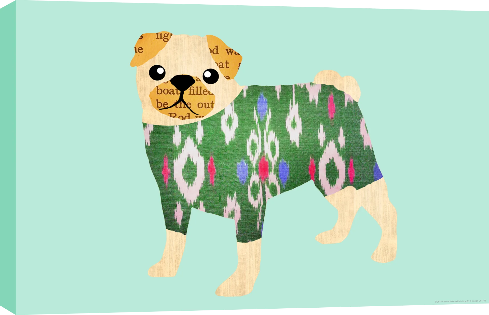 Kids Warm Puppy Blue Artwork - Image 1