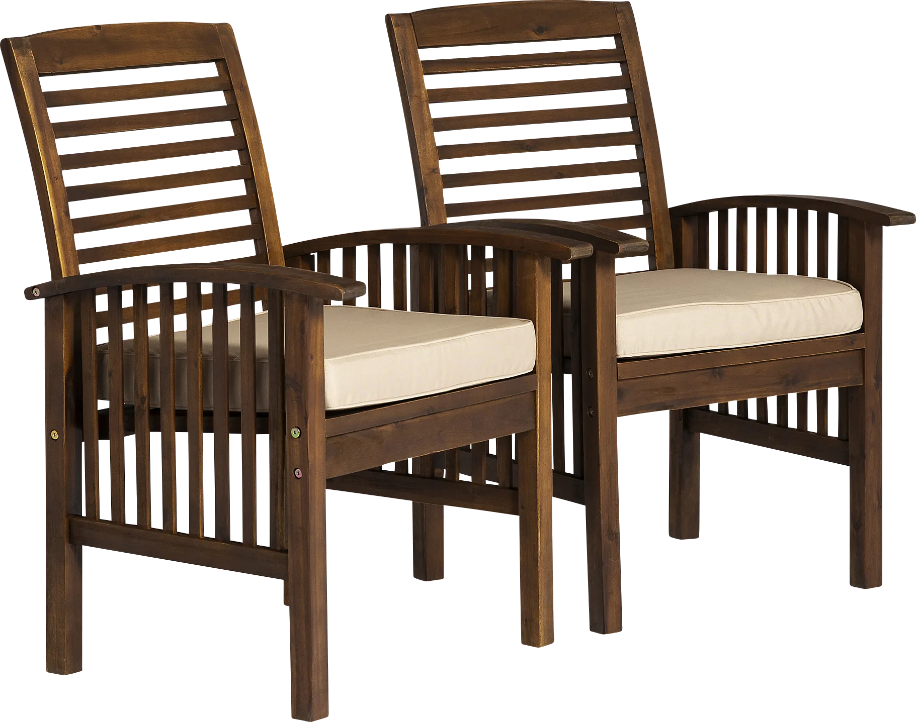 Dunsmere Dark Brown Outdoor Accent Chair, Set of 2 - Thumbnail - Image 1