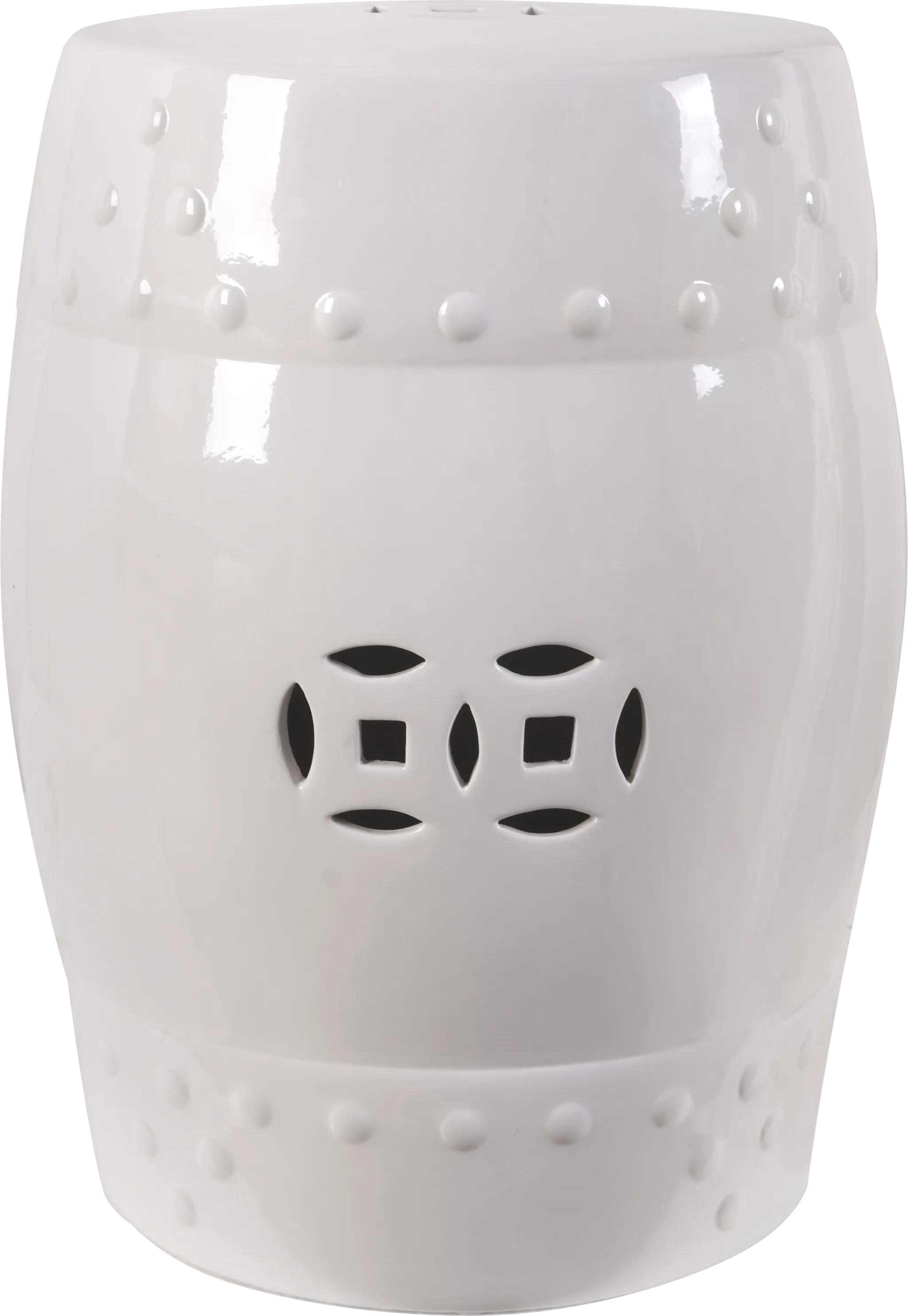 Tarabrook White Indoor/Outdoor Stool - Thumbnail - Image 1