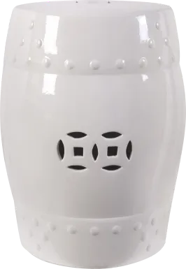 Tarabrook White Indoor/Outdoor Stool