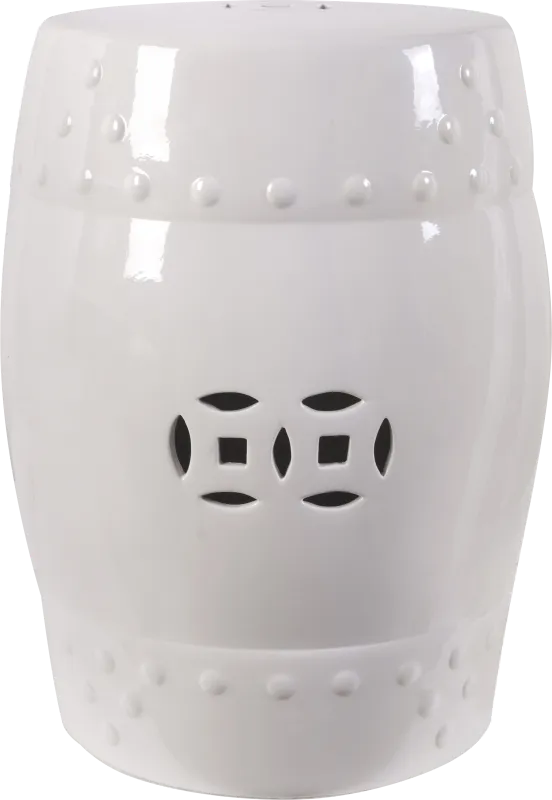 Tarabrook White Indoor/Outdoor Stool