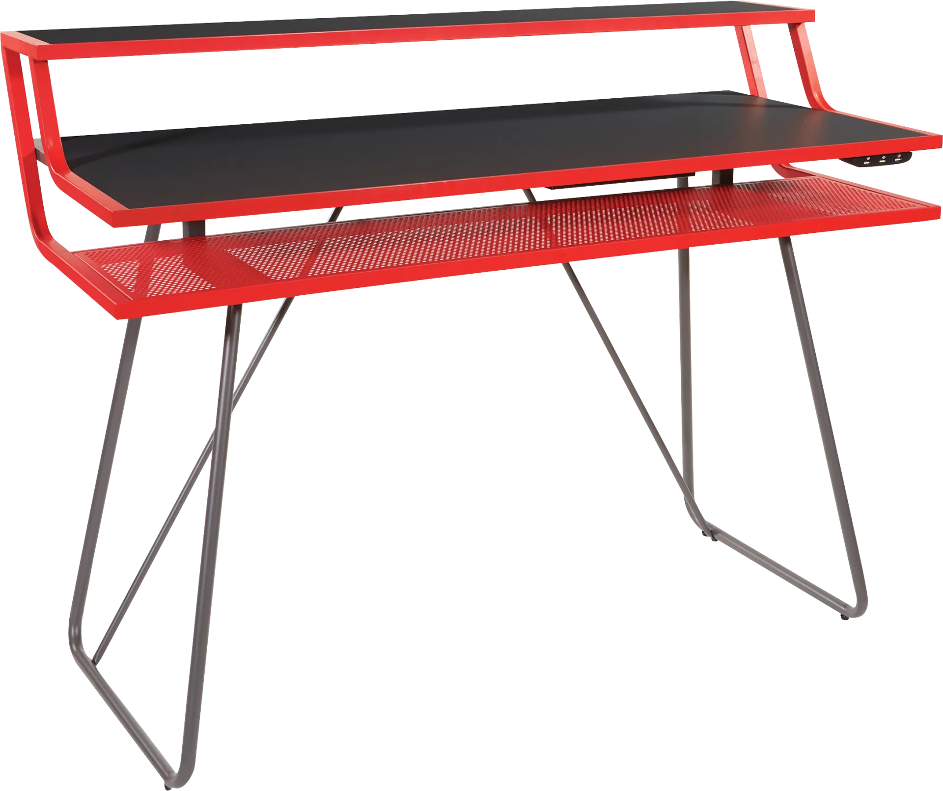 Kids Padme Red Gaming Desk - Image 1