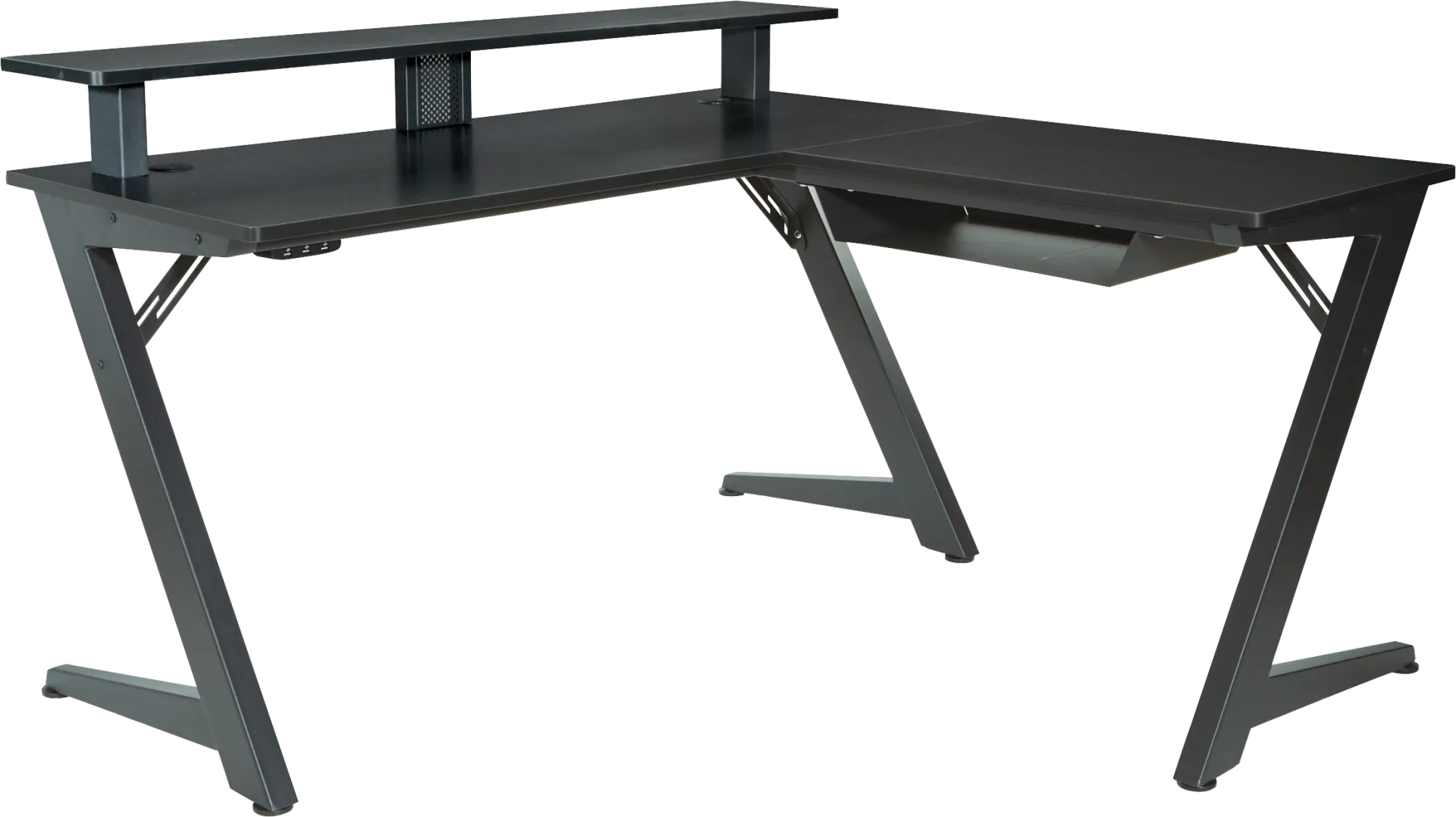 Antinous Black L-Shaped Gaming Desk - Image 1