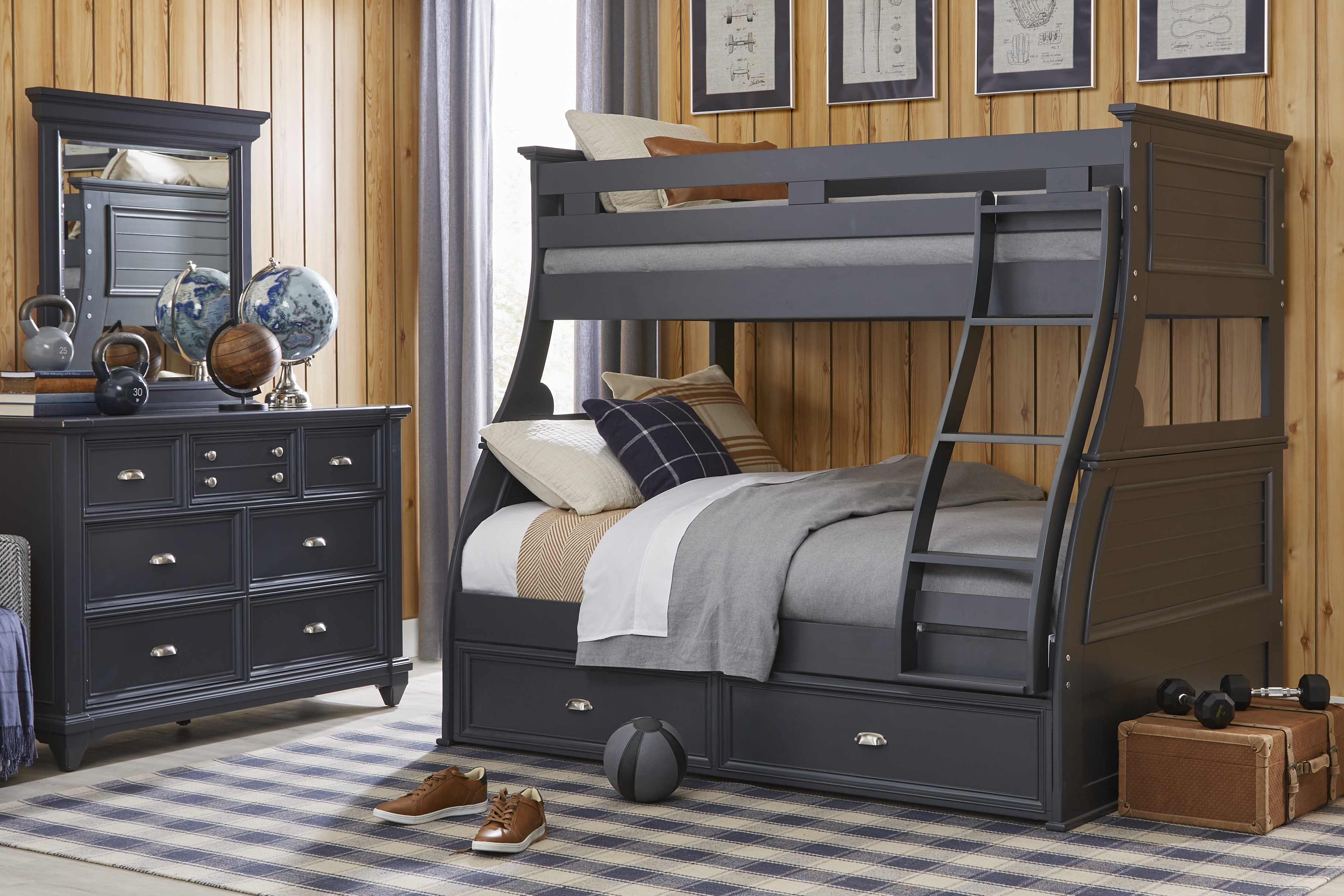 Kids Hilton Head Graphite Twin/Full Bunk - Thumbnail - Image 2