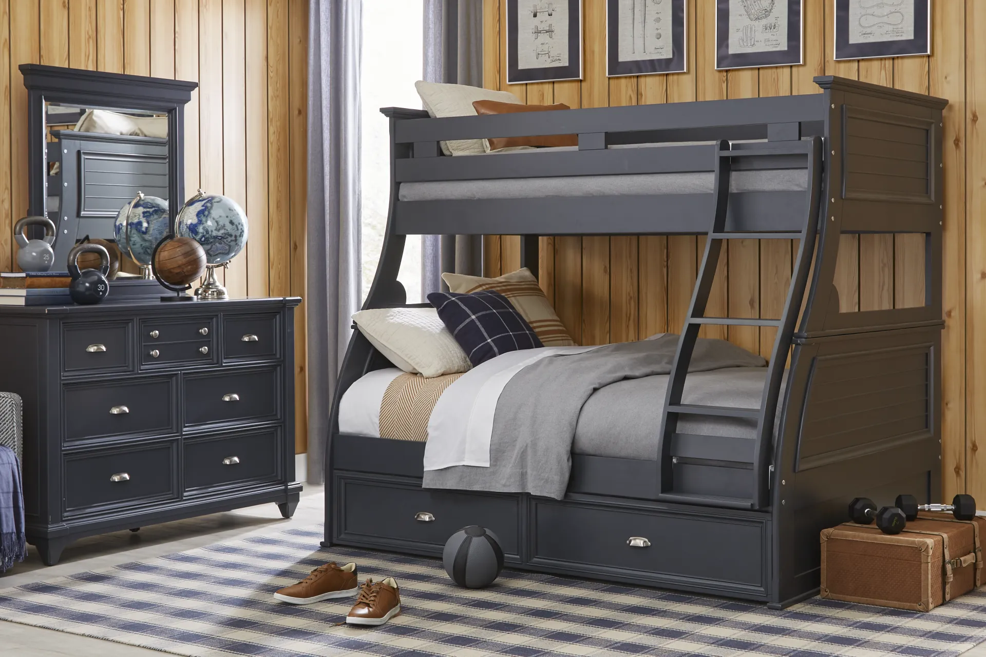 Hilton Head Kids Graphite Twin/Full Bunk - Image 1