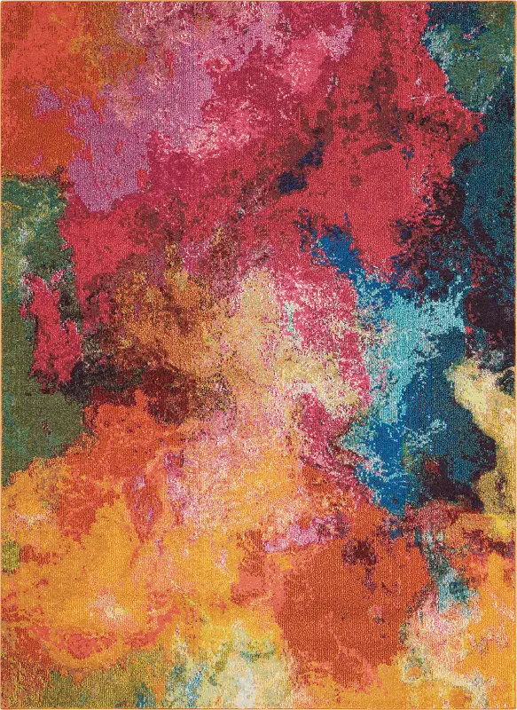 Kids Cosmic Palette Red 3'11 x 5'11 Rug