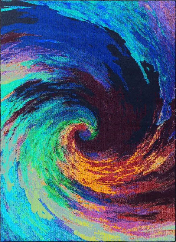 Kids Cosmic Vortex Blue 3'11 x 5'11 Rug