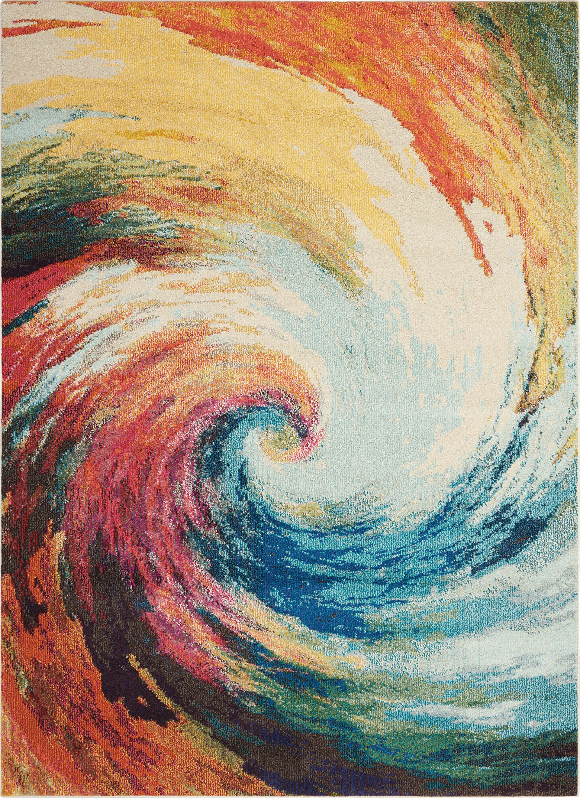 Kids Cosmic Vortex Blue 3'11 x 5'11 Rug - Image 1