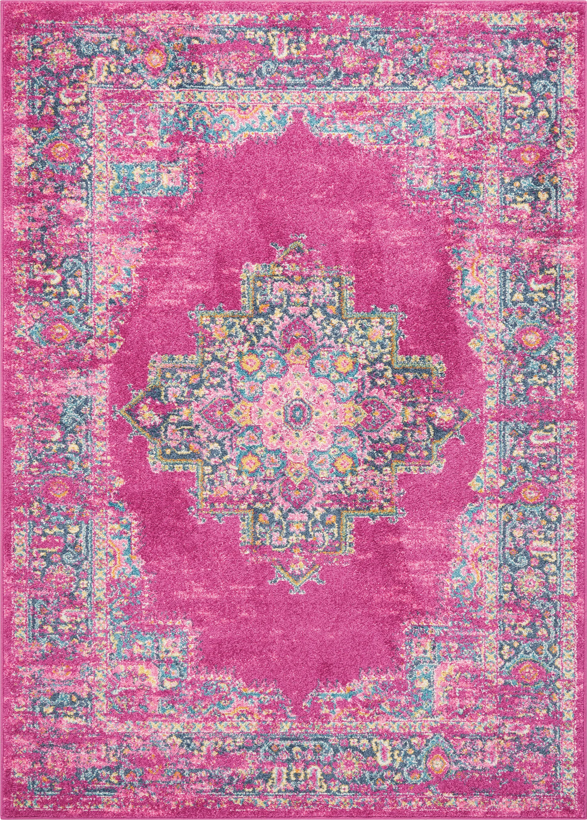 Kids Gypsy Spring Pink 5'3 x 7'3 Rug - Image 1
