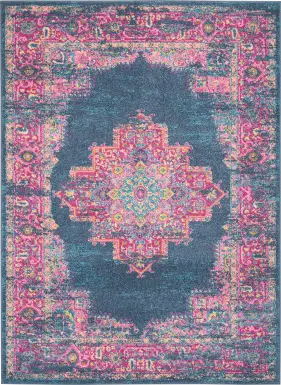 Kids Gypsy Spring Blue 3'9 x 5'9 Rug