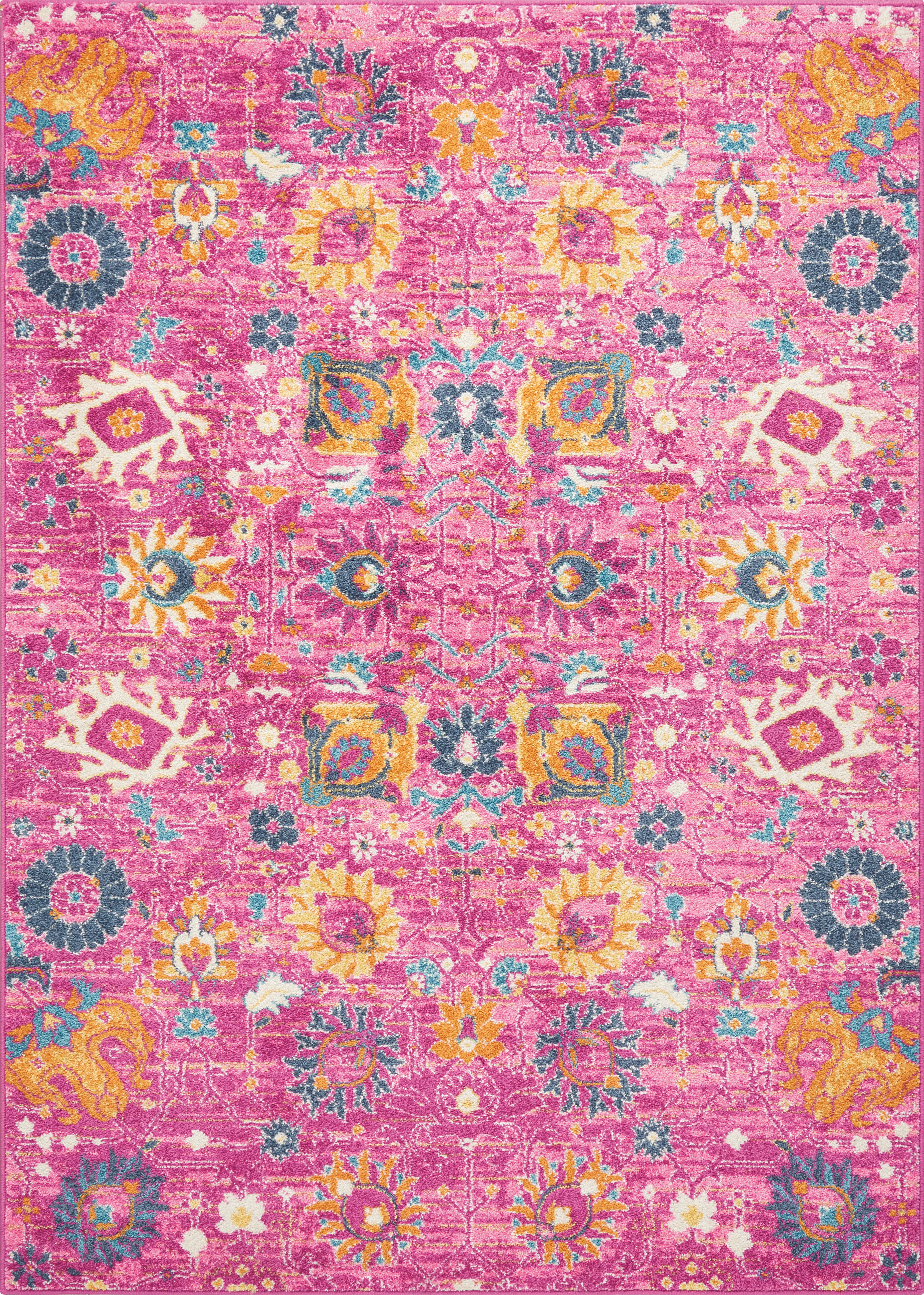 Kids Wildflower Pink 5'3 x 7'3 Rug - Thumbnail - Image 1