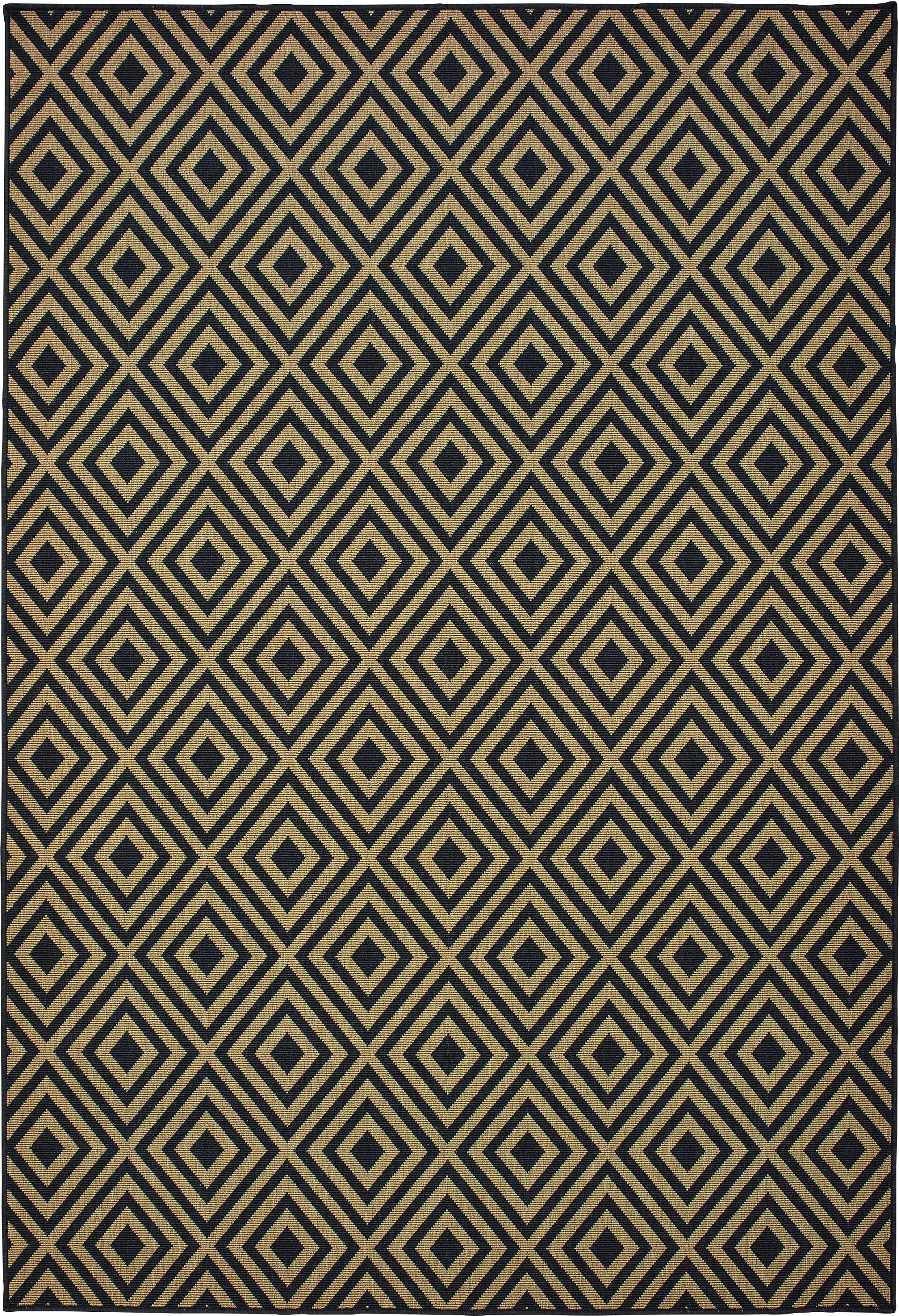 Delores Black 5'3 x 7'6 Indoor/Outdoor Rug - Image 1