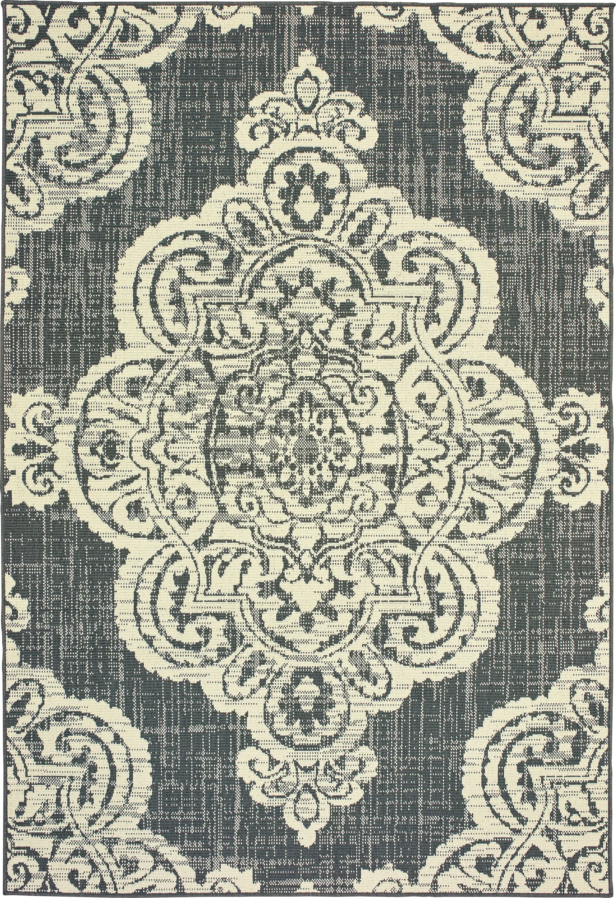 Hamiller Gray 7'10 x 10'10 Indoor/Outdoor Rug - Thumbnail - Image 1