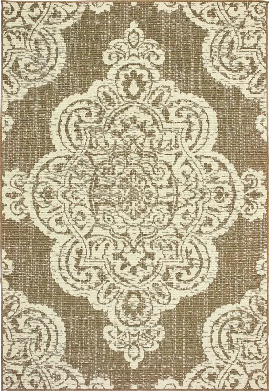 Hamiller Tan 6'7 x 9'6 Indoor/Outdoor Rug