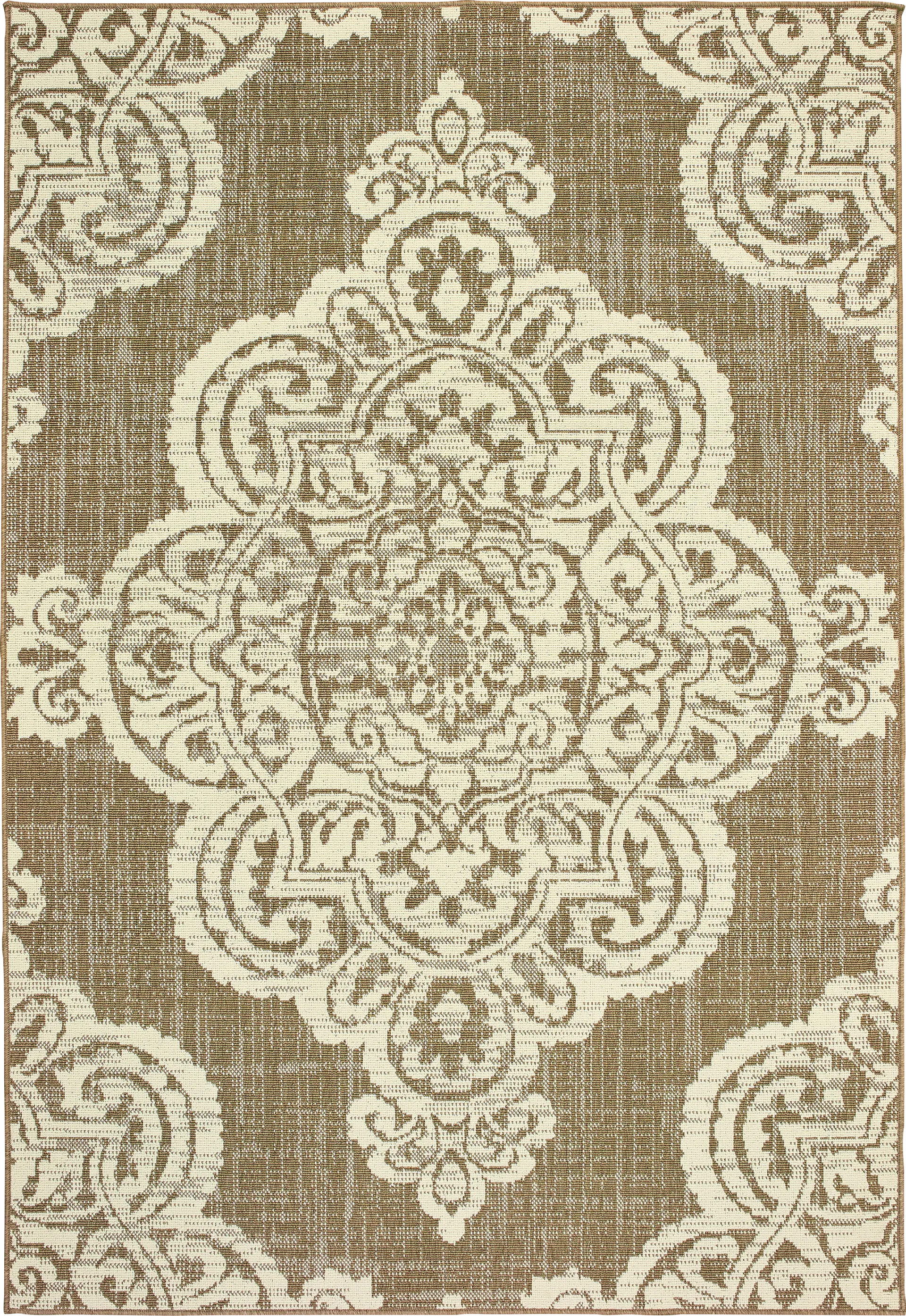 Hamiller Tan 5'3 x 7'6 Indoor/Outdoor Rug - Image 1